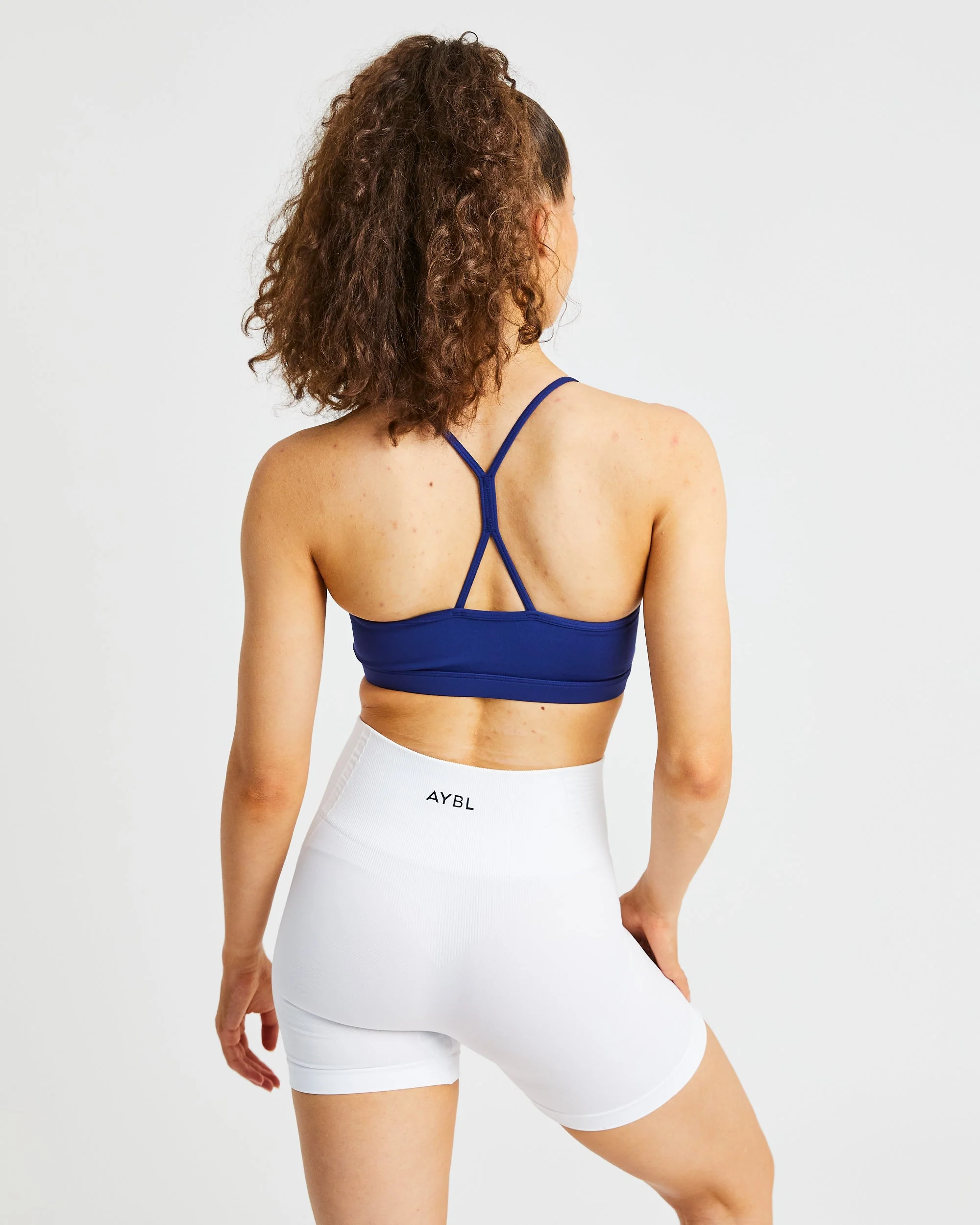 Essential Ruched Sports Bra - Navy - Image 2