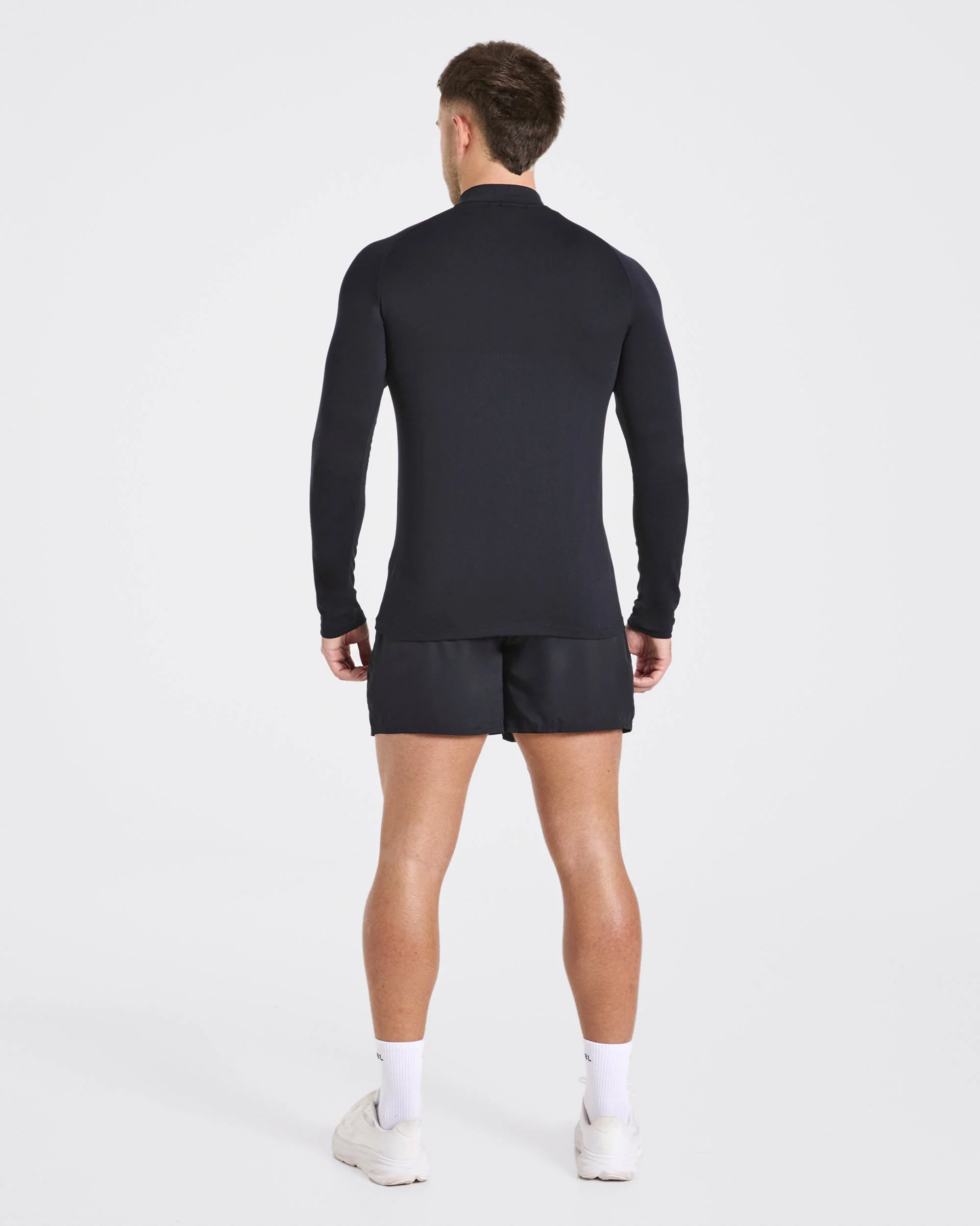 Essential Seamless 1/4 Zip Pullover - Noir - Image 4