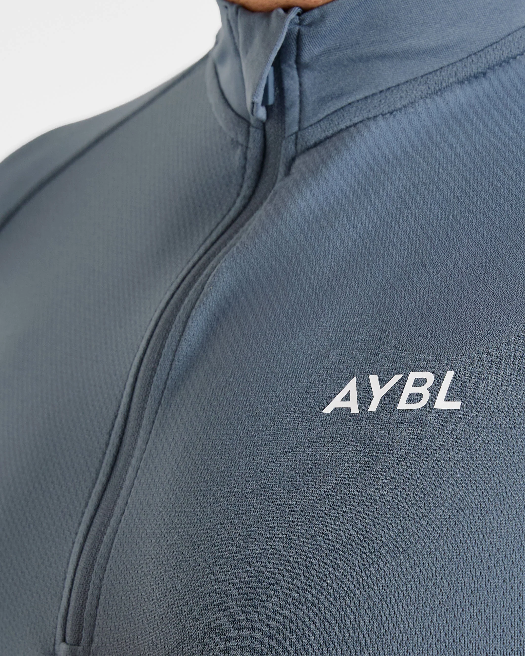 Essential Seamless 1/4 Zip Pullover  - Slate Bleu - Image 5