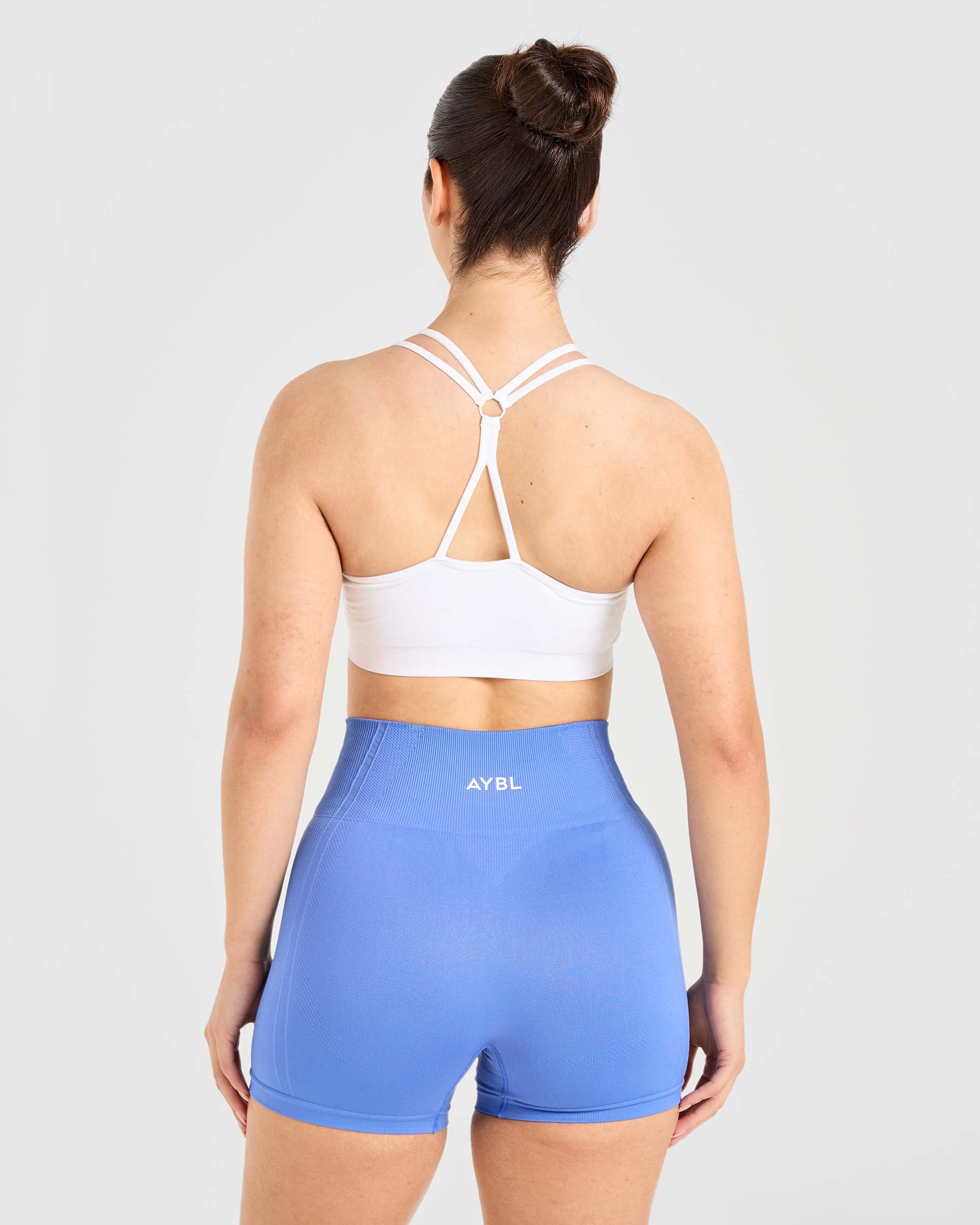 Essential Seamless Ruched Sports Bra - Blanc - Image 2
