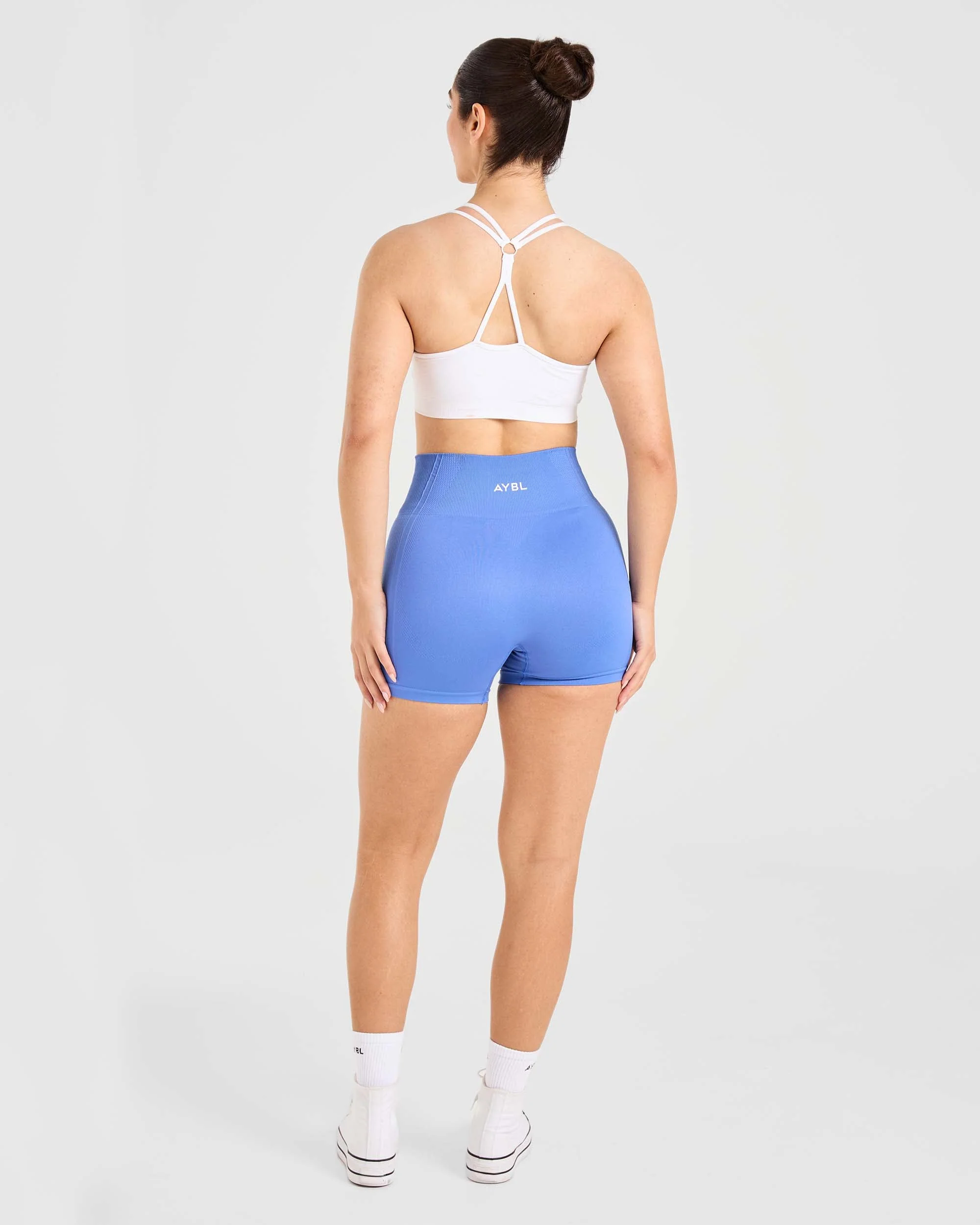 Essential Seamless Ruched Sports Bra - Blanc - Image 4