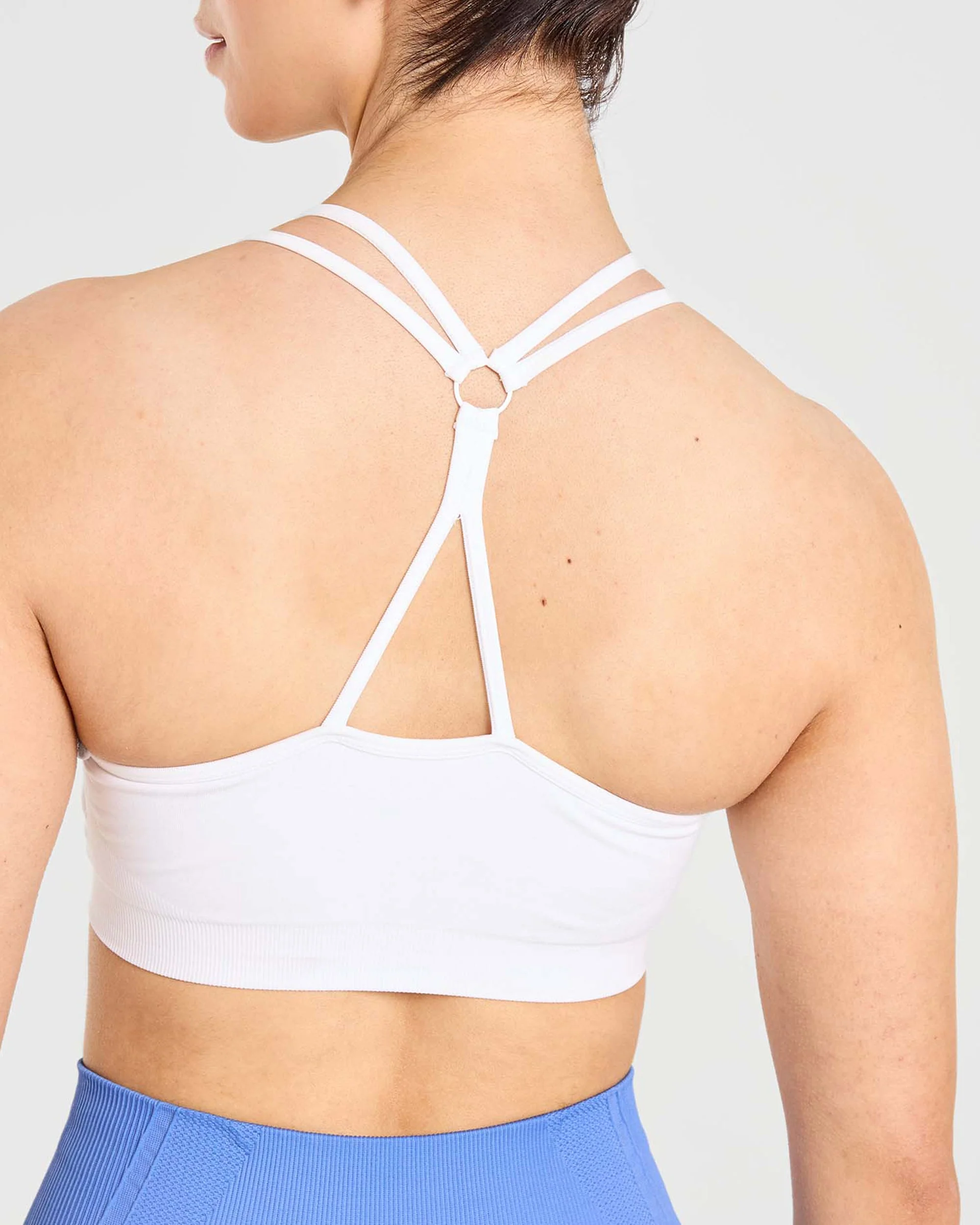 Essential Seamless Ruched Sports Bra - Blanc - Image 6