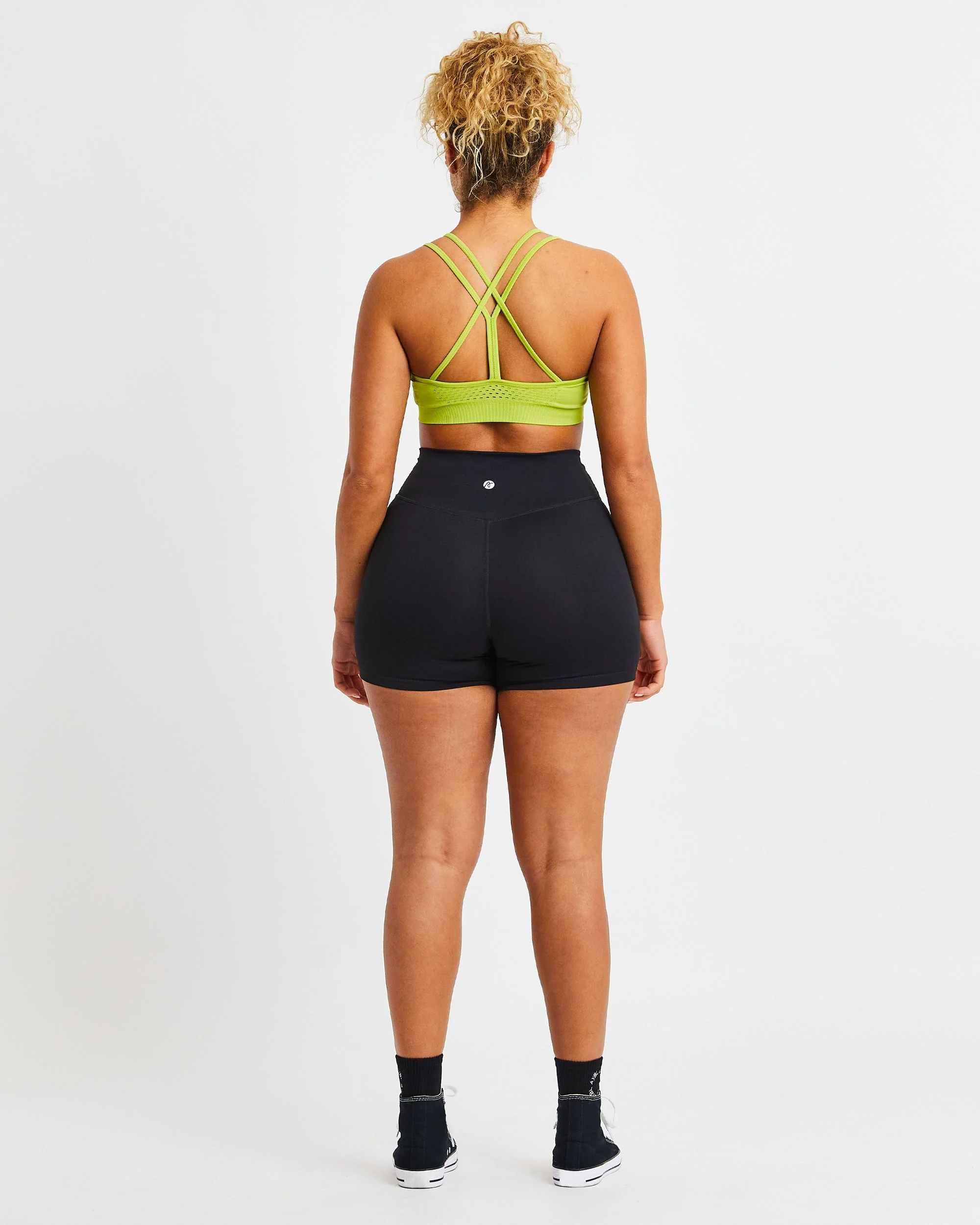 Essential Seamless Strappy Sports Bra - Lime Vert - Image 4