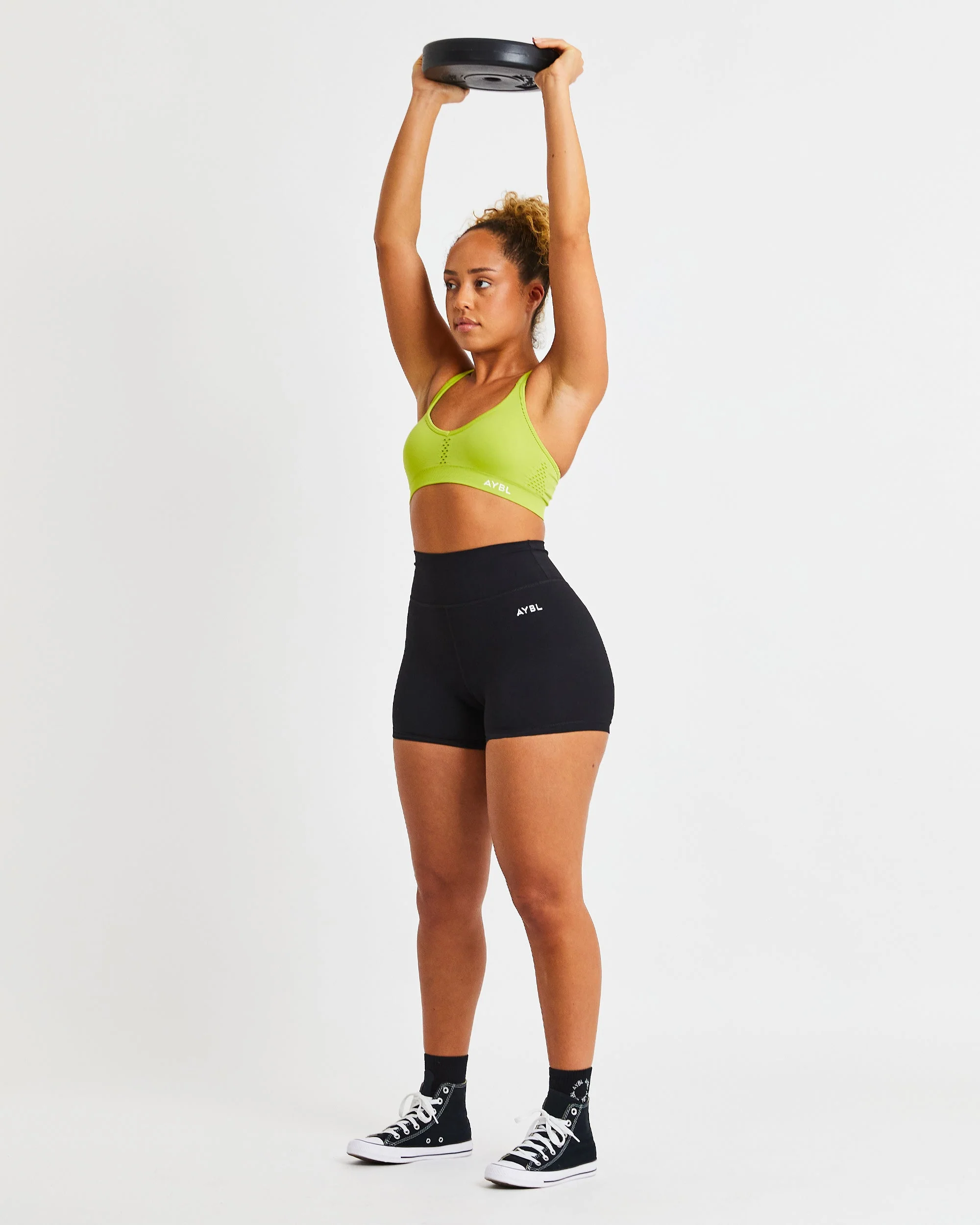 Essential Seamless Strappy Sports Bra - Lime Vert - Image 7