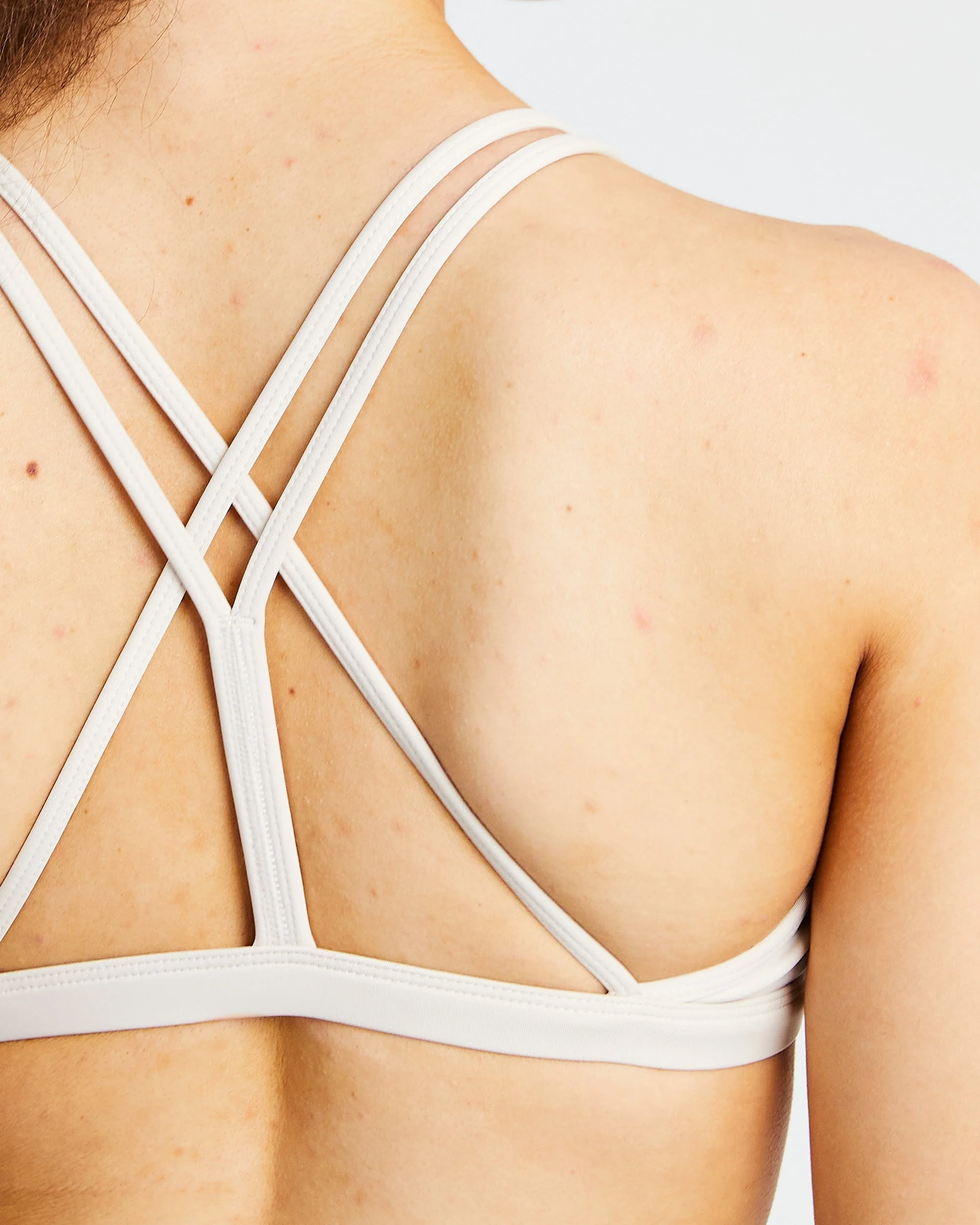 Essential Strappy Sports Bra - Beige - Image 6