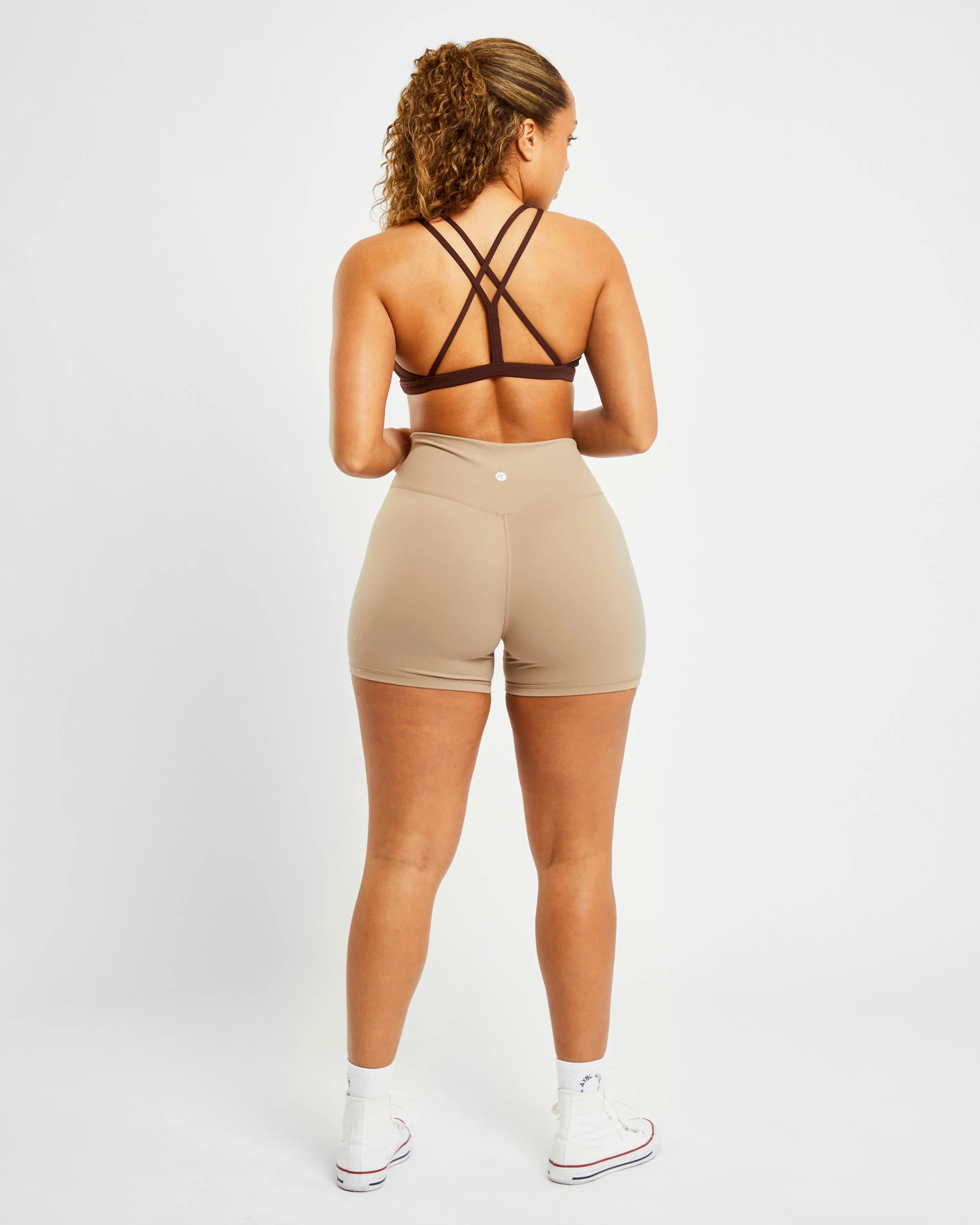 Essential Strappy Sports Bra - Chocolate Marron - Image 4