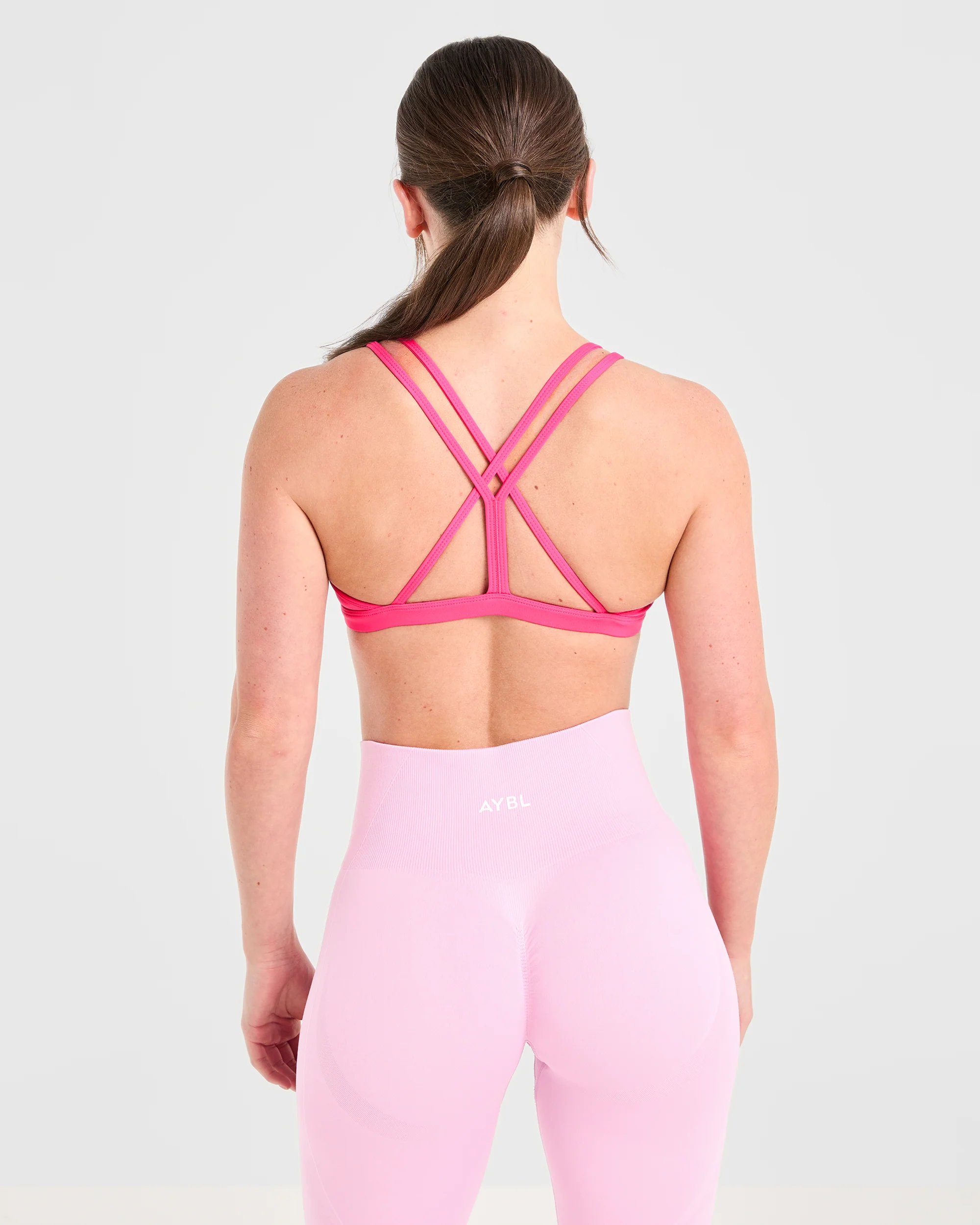 Essential Strappy Sports Bra - Hot Pink - Image 2