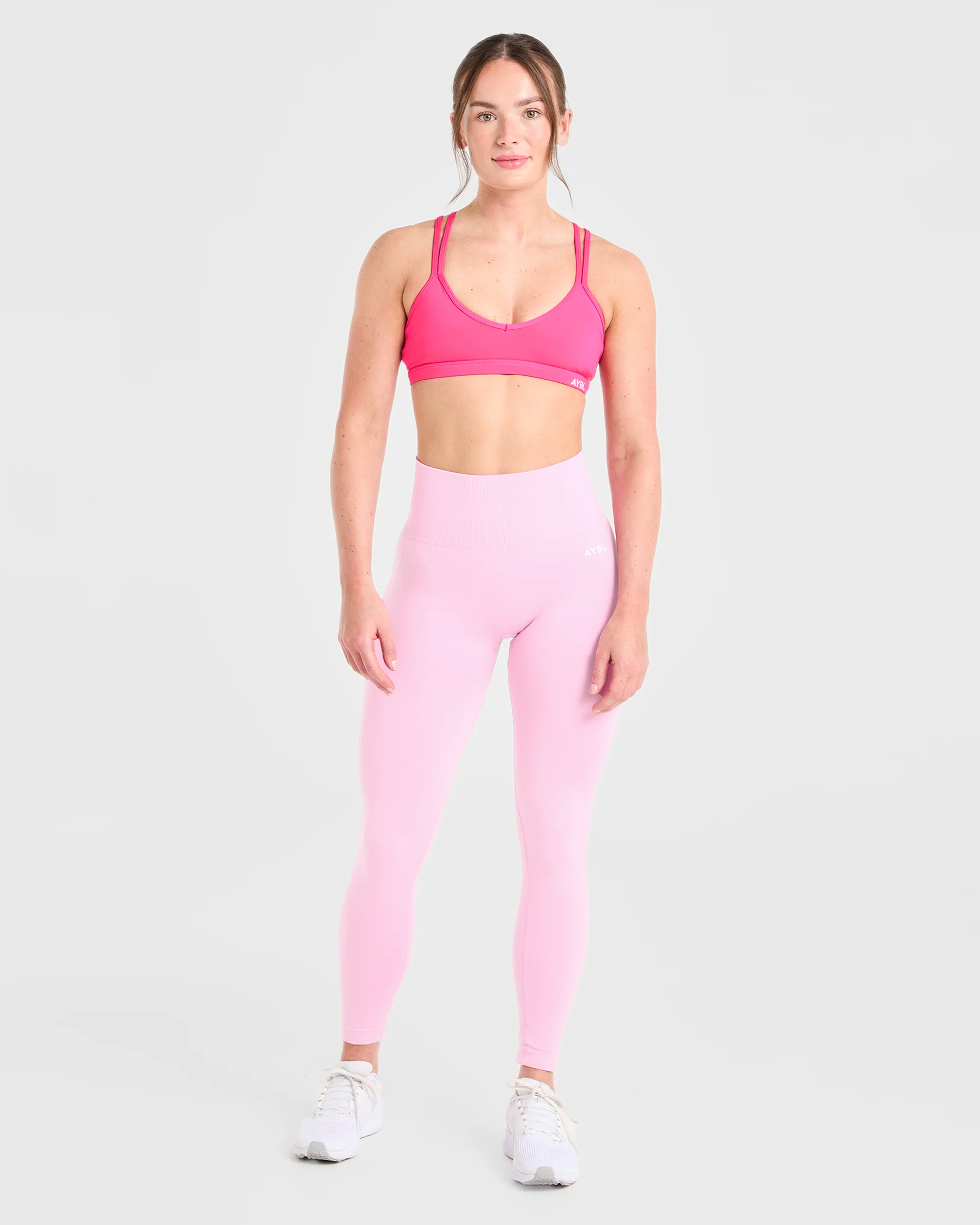 Essential Strappy Sports Bra - Hot Pink - Image 3
