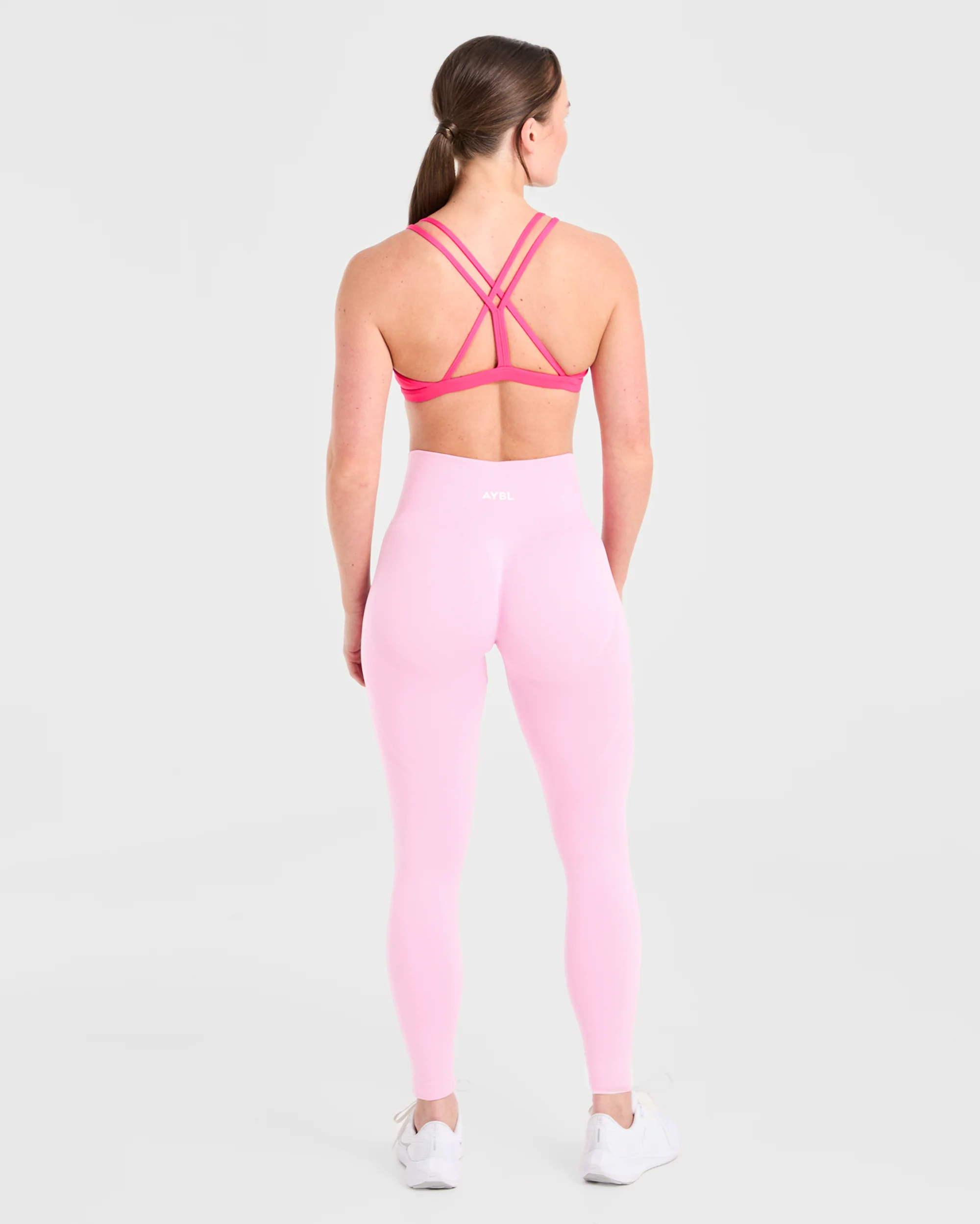 Essential Strappy Sports Bra - Hot Pink - Image 4