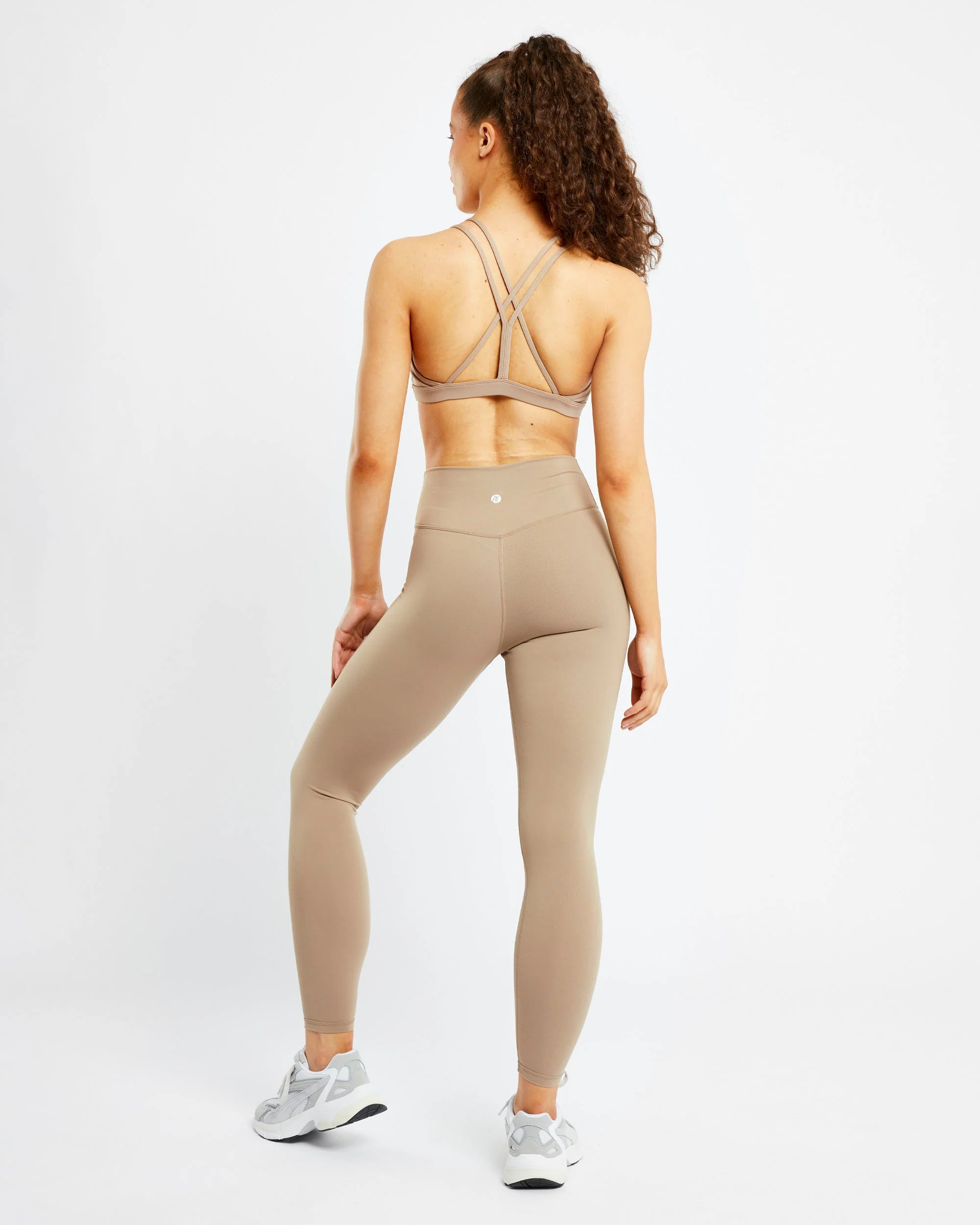 Essential Strappy Sports Bra - Mocha - Image 4