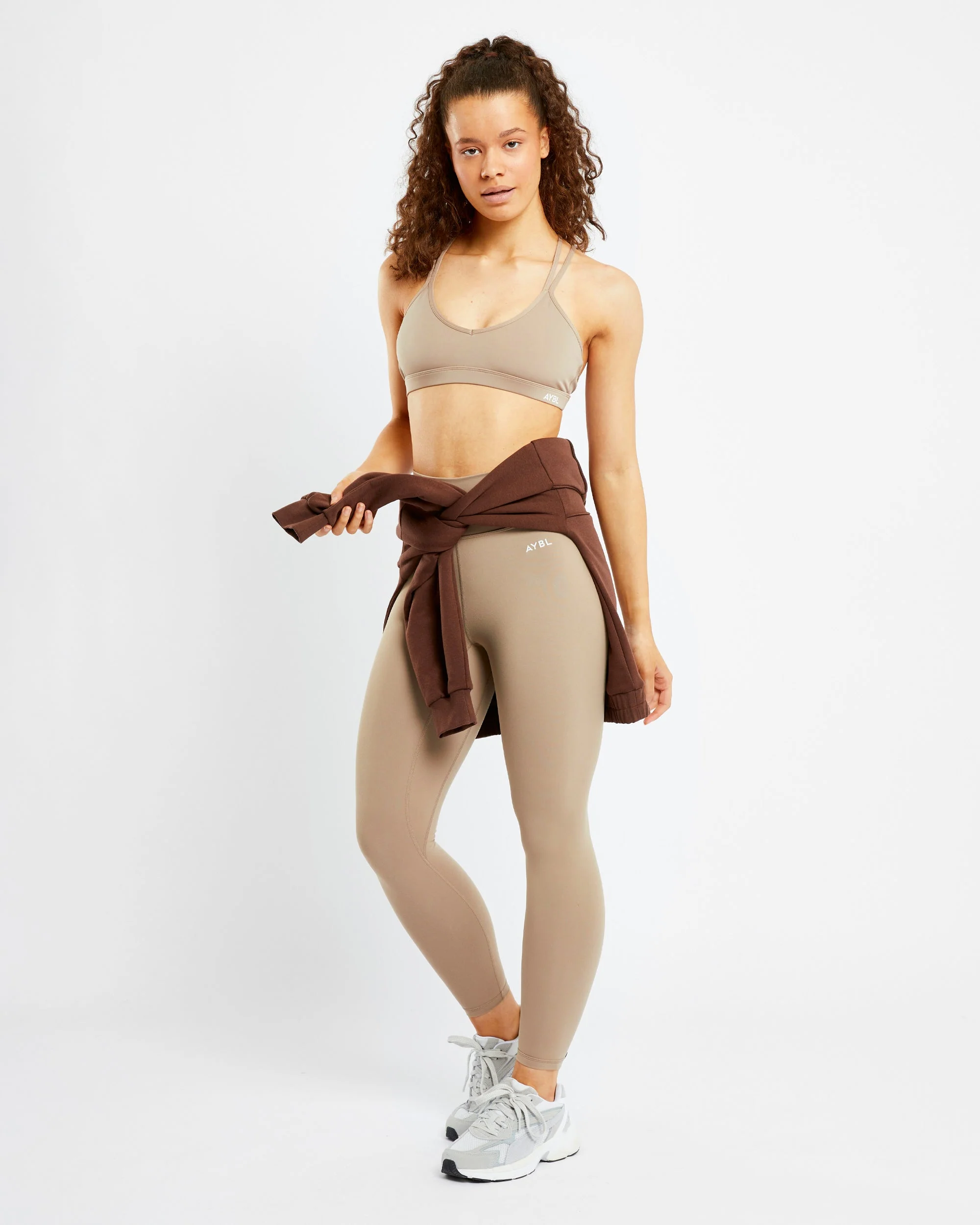 Essential Strappy Sports Bra - Mocha - Image 7
