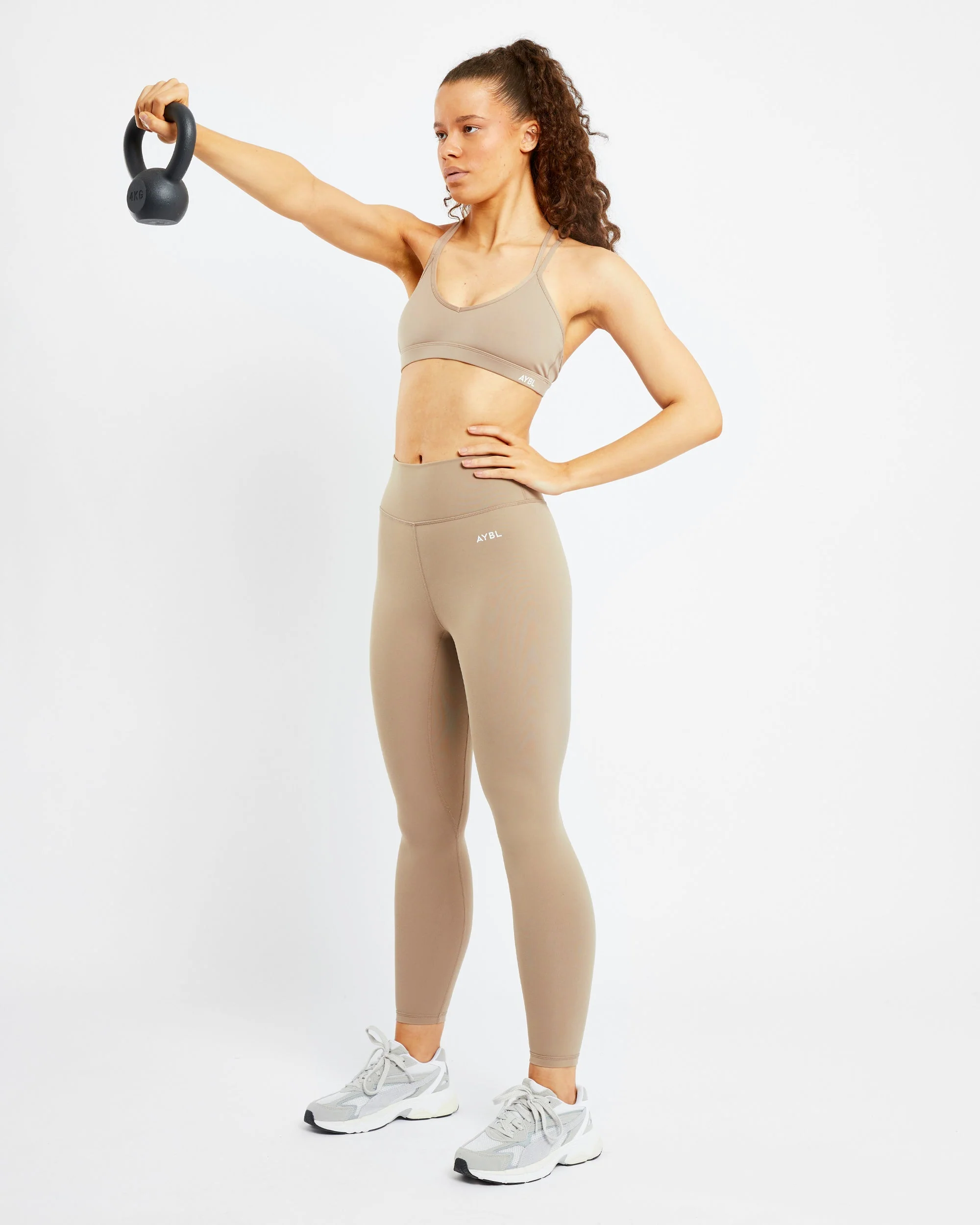 Essential Strappy Sports Bra - Mocha - Image 8