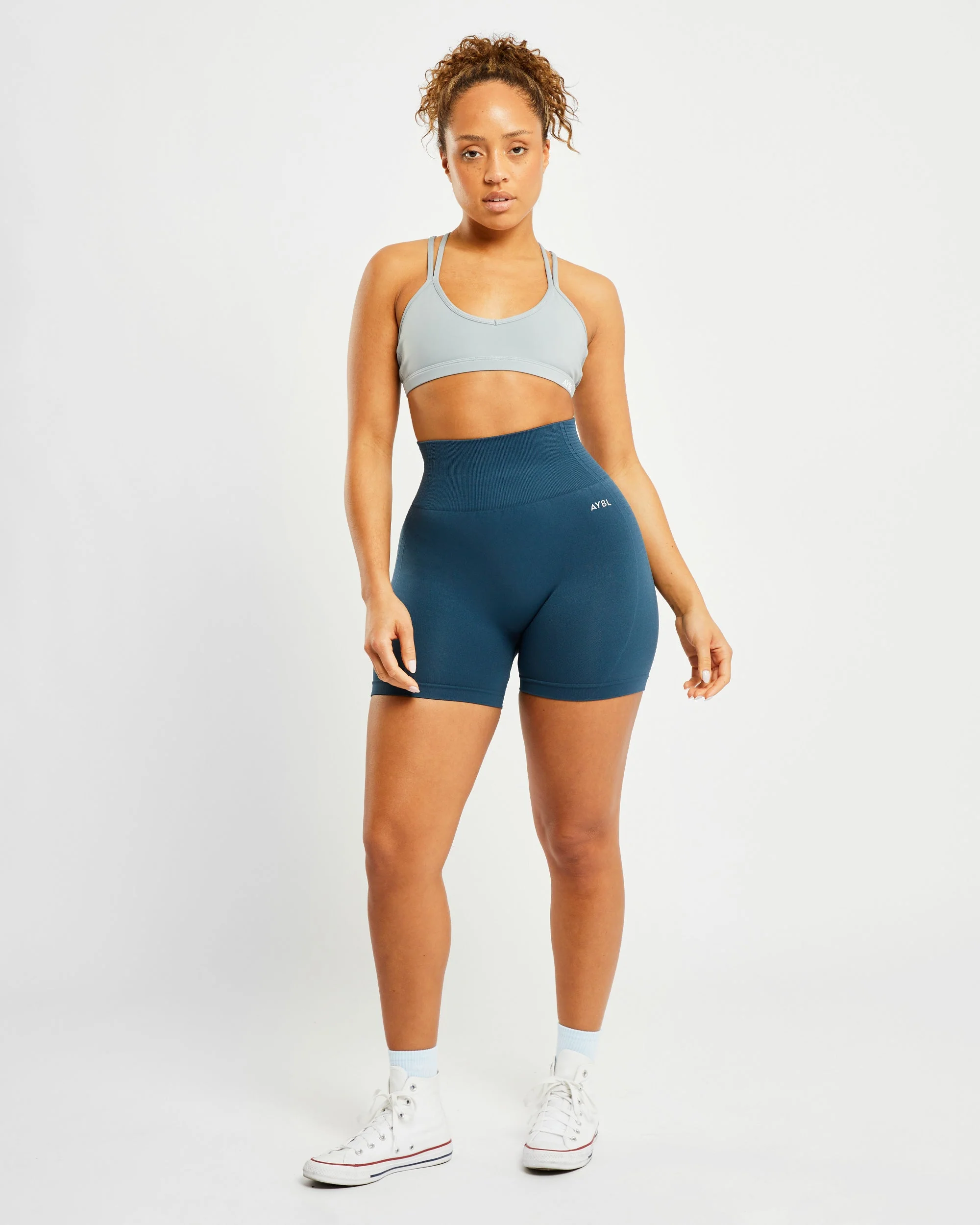 Essential Strappy Sports Bra - Pebble Gris - Image 3