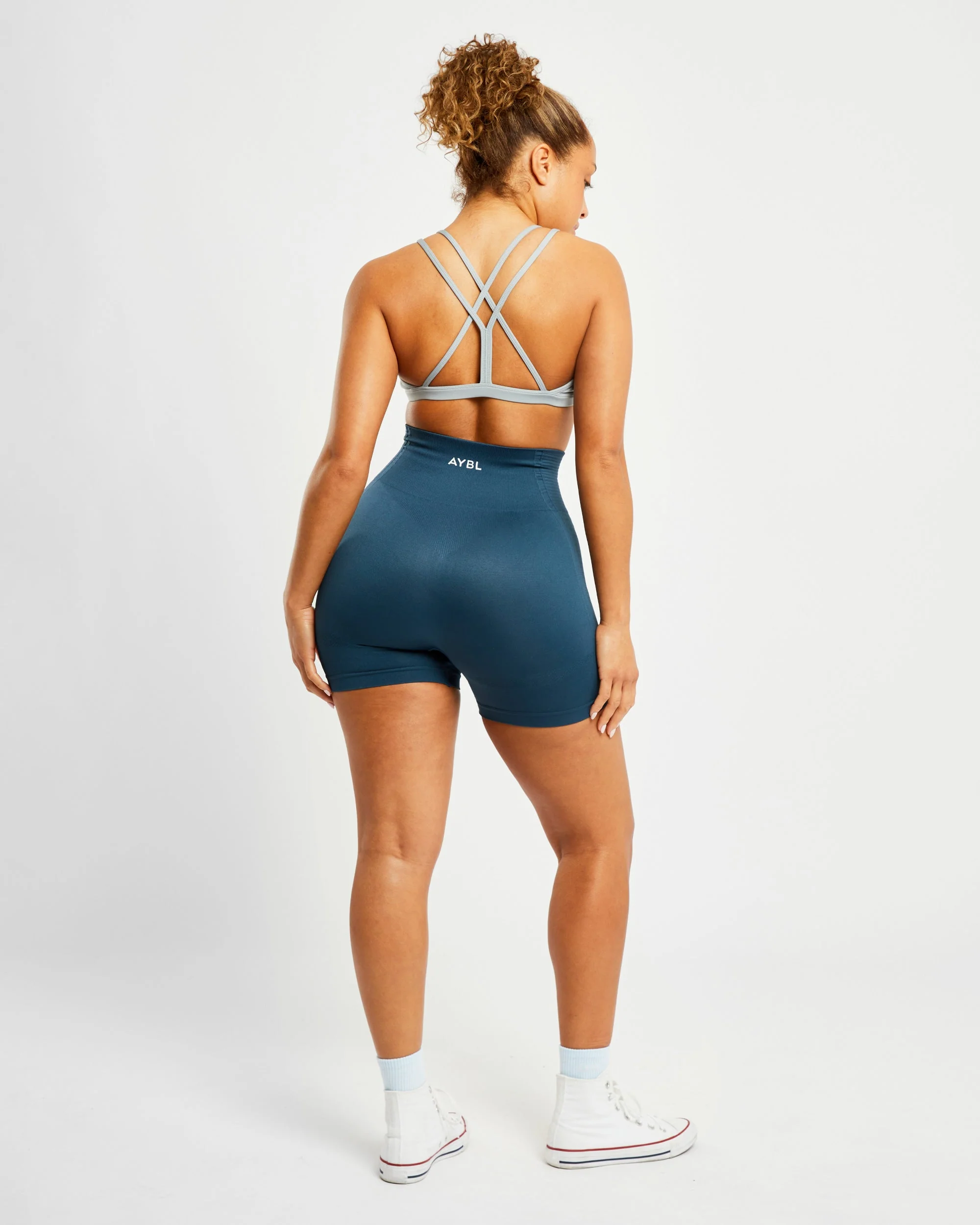Essential Strappy Sports Bra - Pebble Gris - Image 4