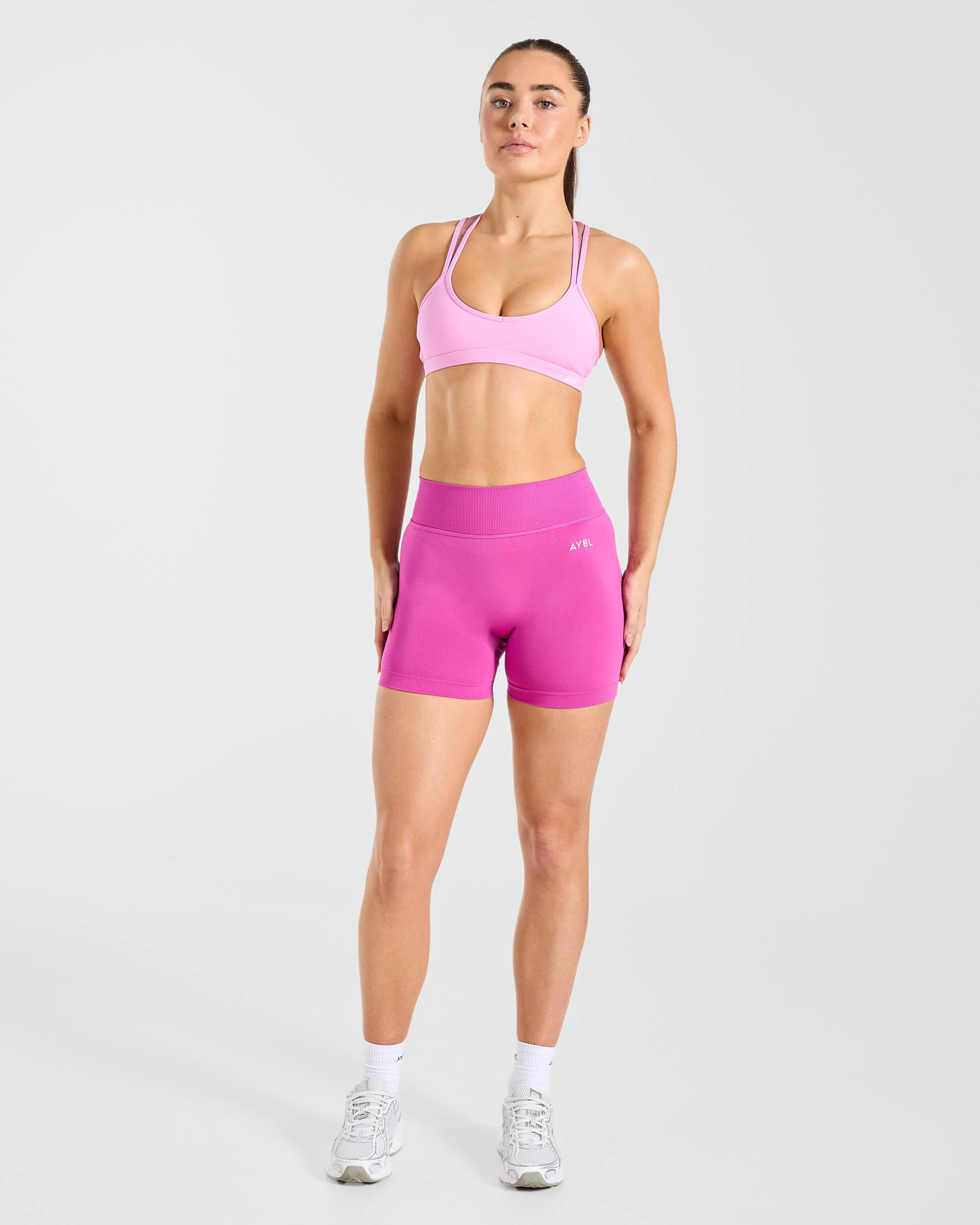 Essential Strappy Sports Bra - Sugar Rose - Image 3