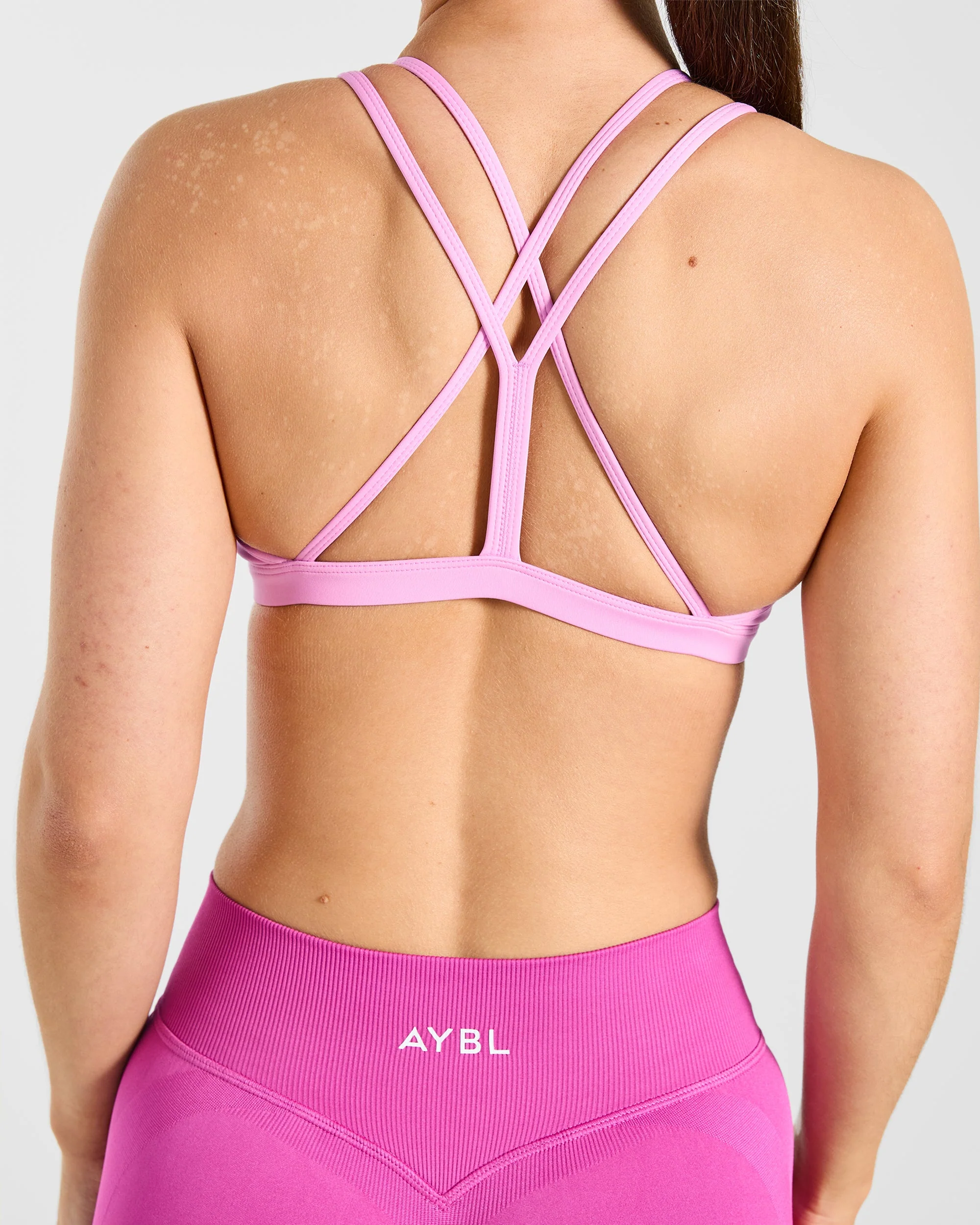 Essential Strappy Sports Bra - Sugar Rose - Image 6