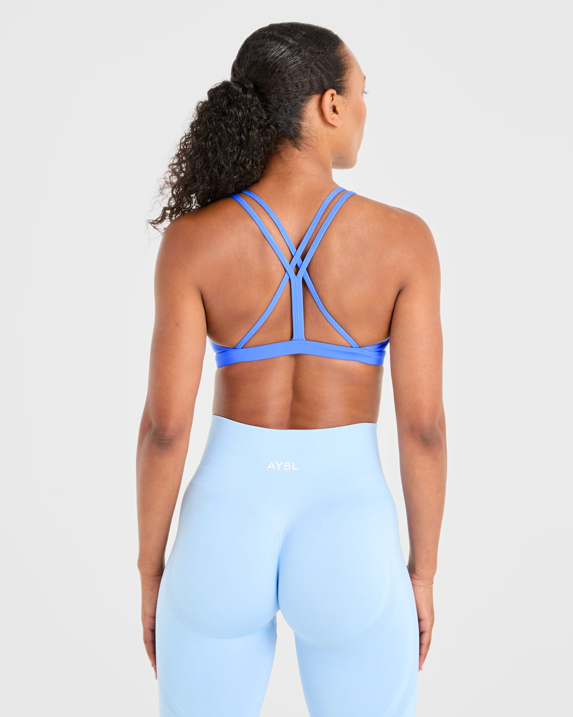 Essential Strappy Sports Bra - Summer Blue - Image 2