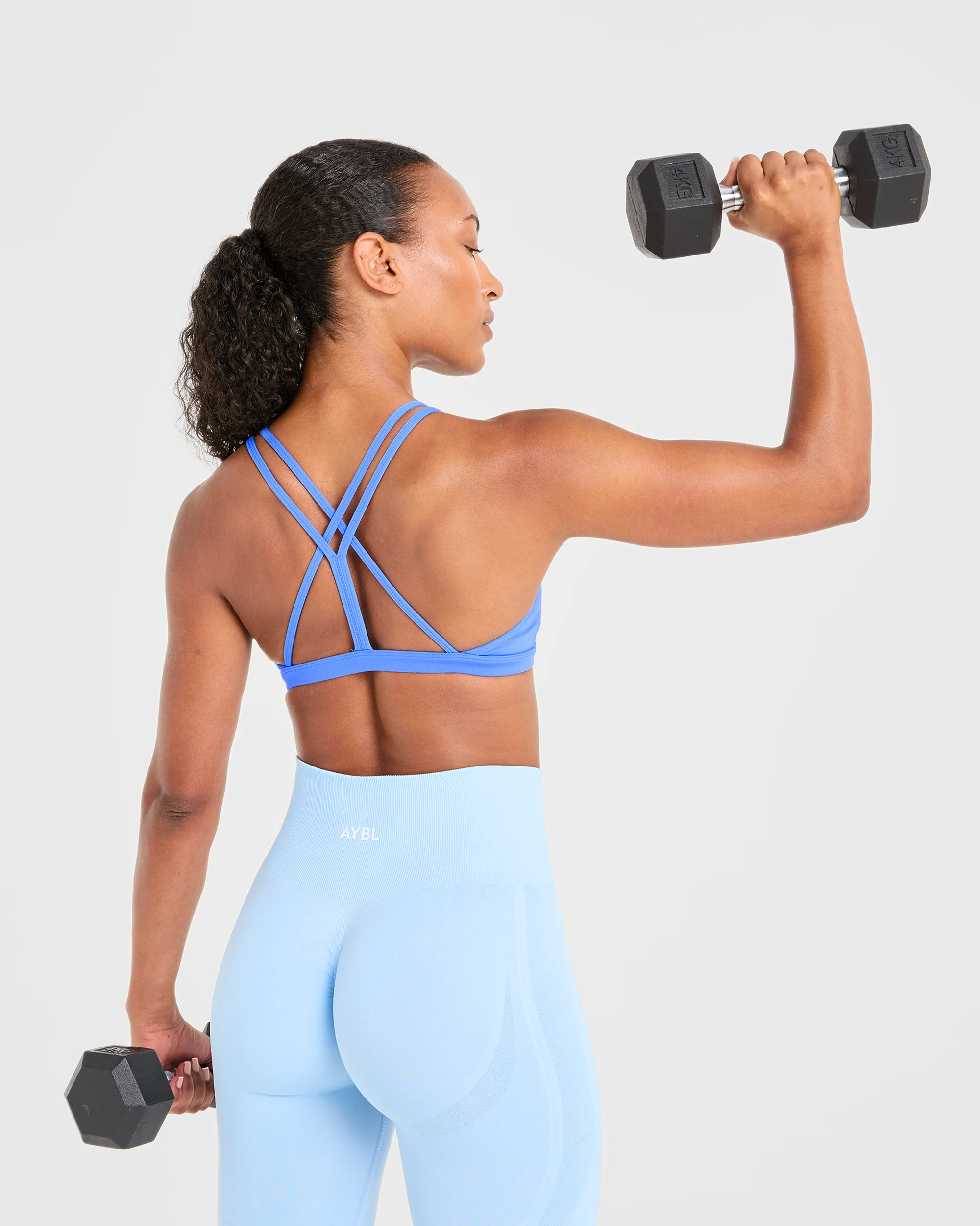 Essential Strappy Sports Bra - Summer Blue - Image 7