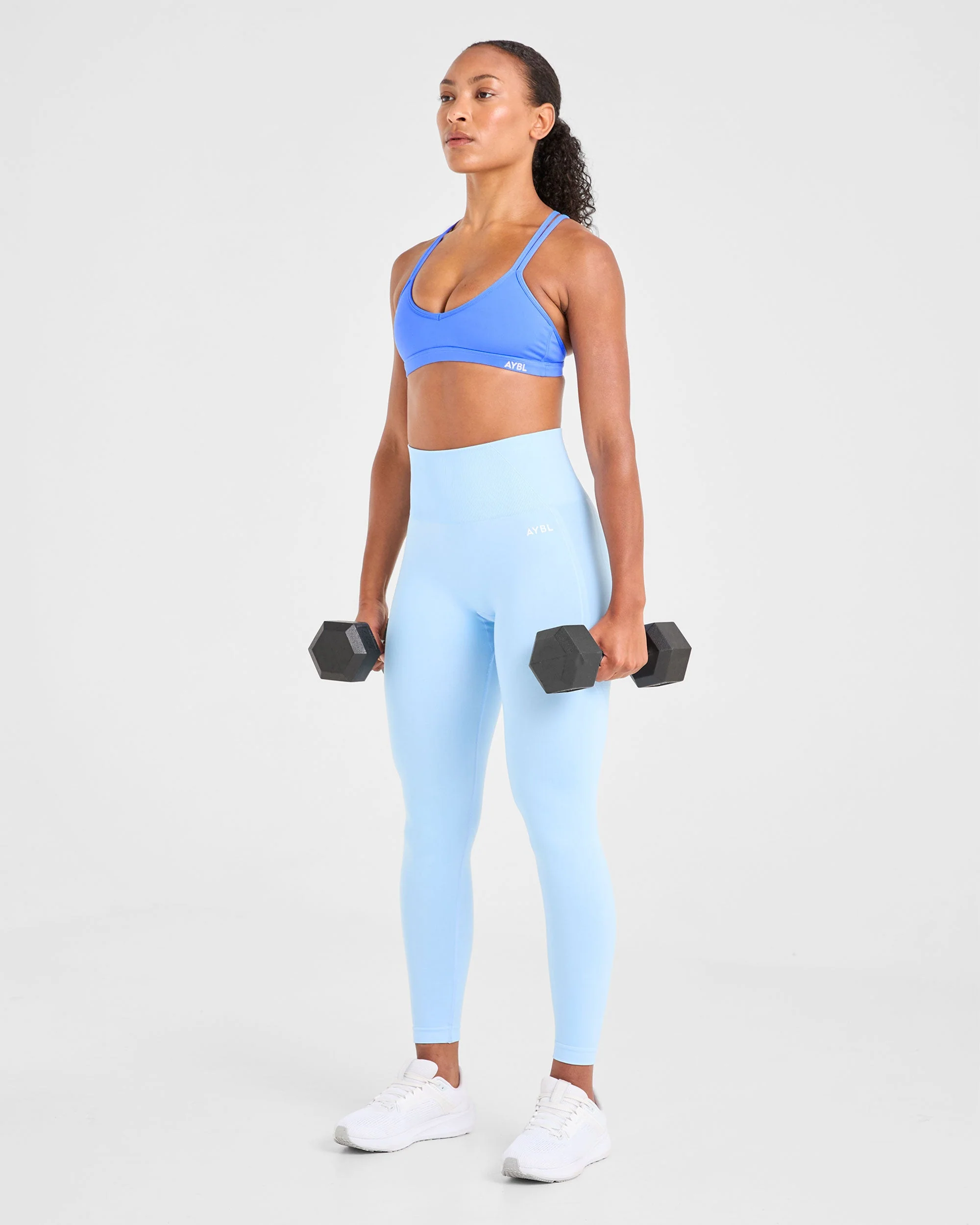 Essential Strappy Sports Bra - Summer Blue - Image 8