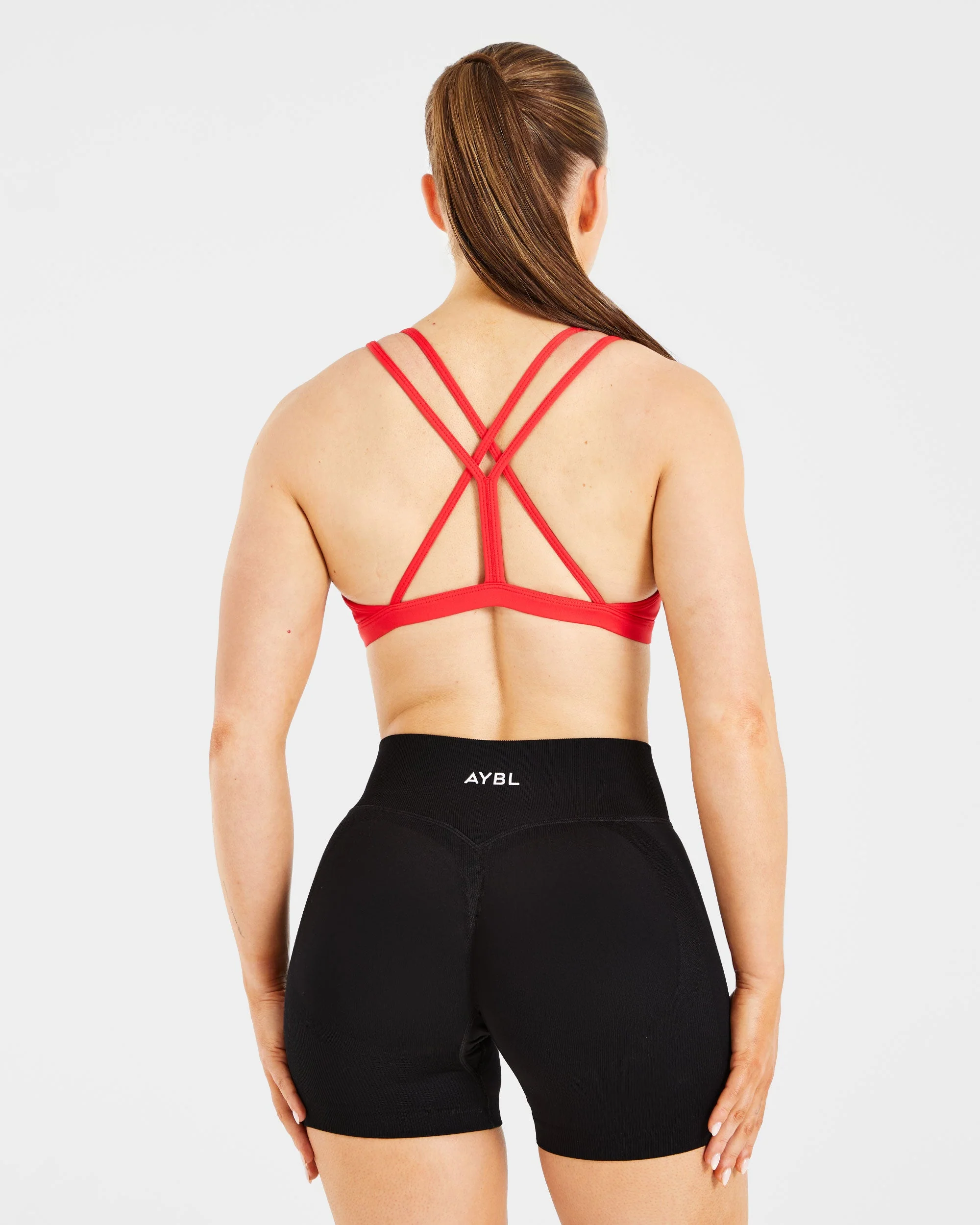 Essential Strappy Sports Bra - True Rouge - Image 2