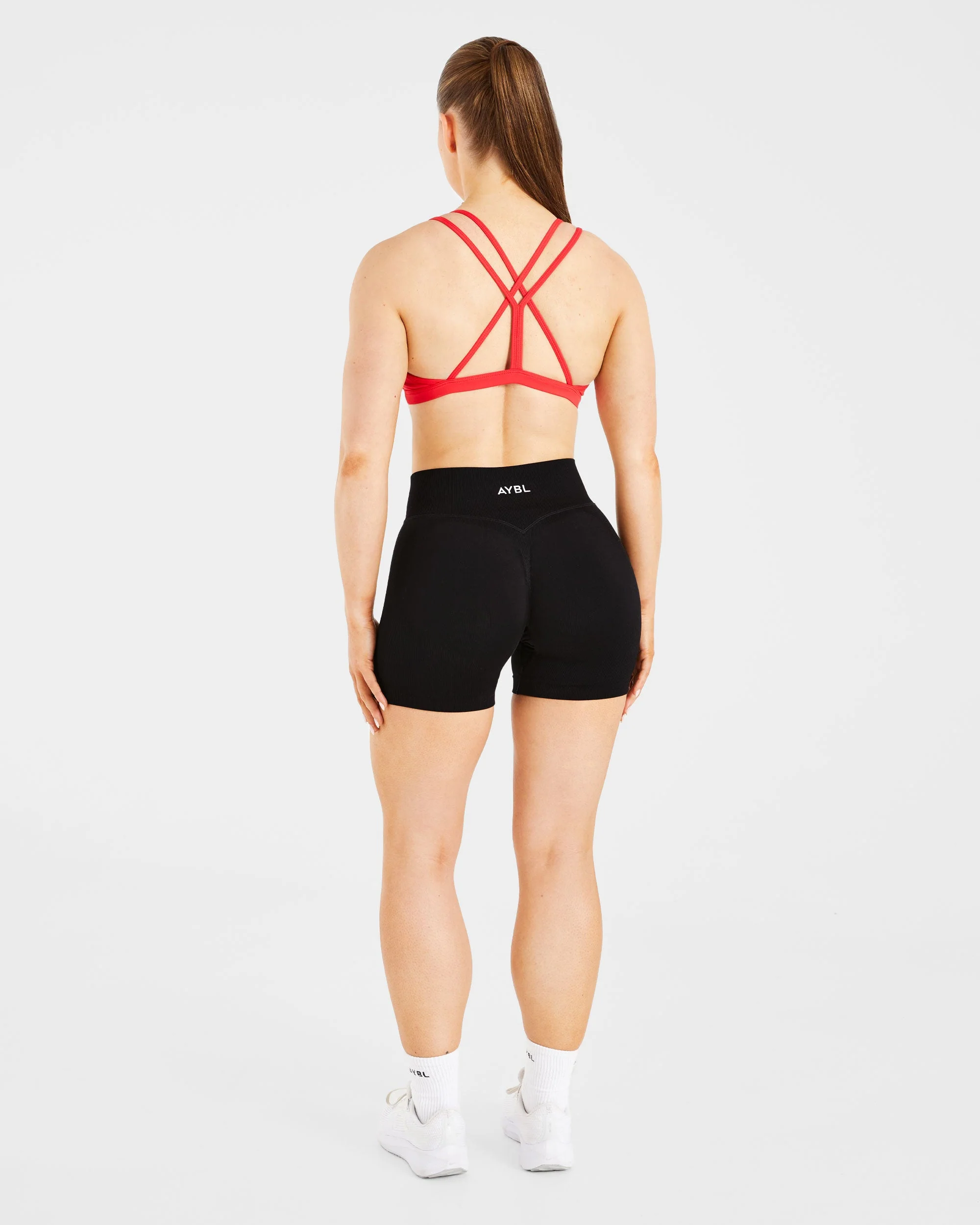 Essential Strappy Sports Bra - True Rouge - Image 4