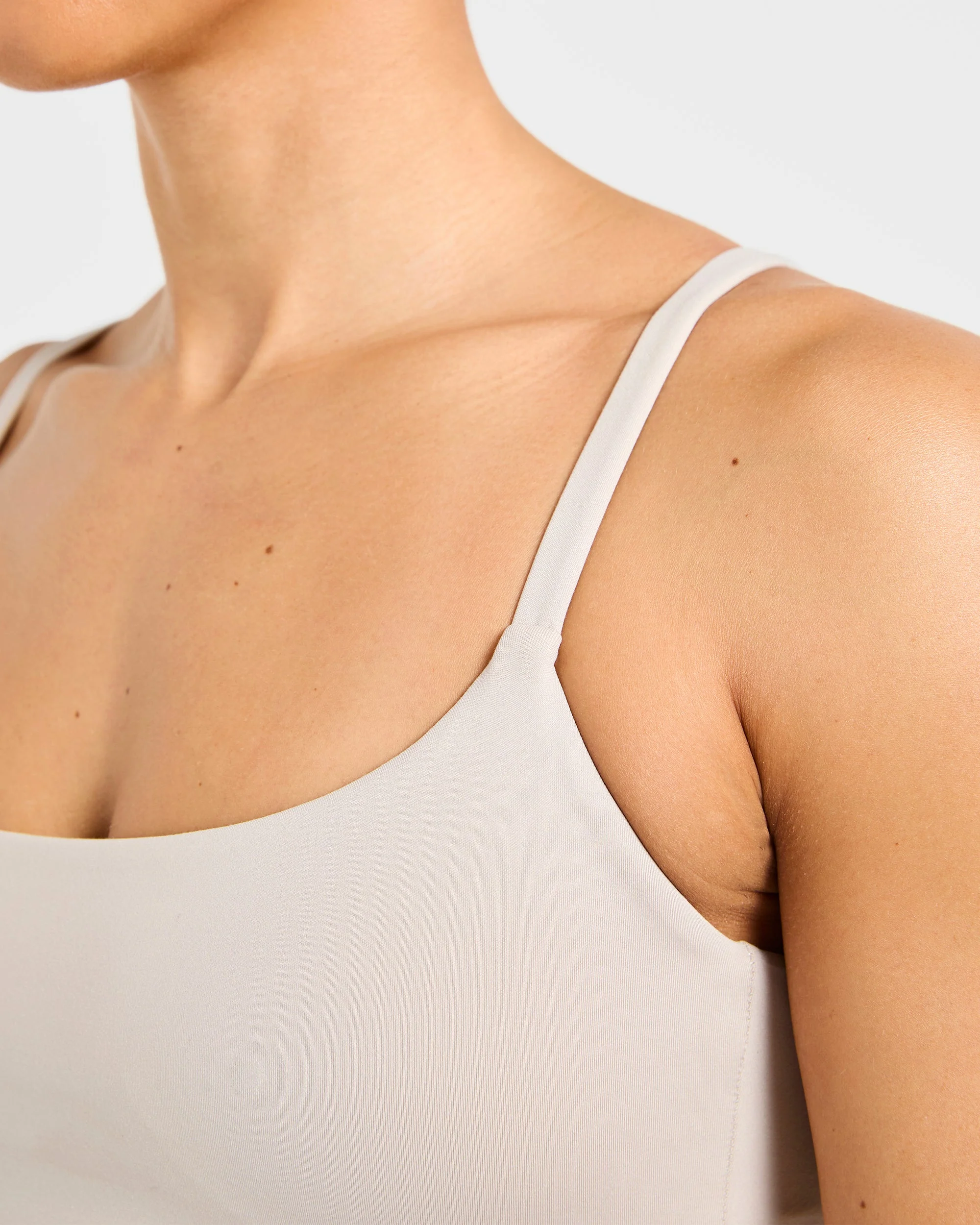 Essential Strappy Tank Top - Taupe - Image 5