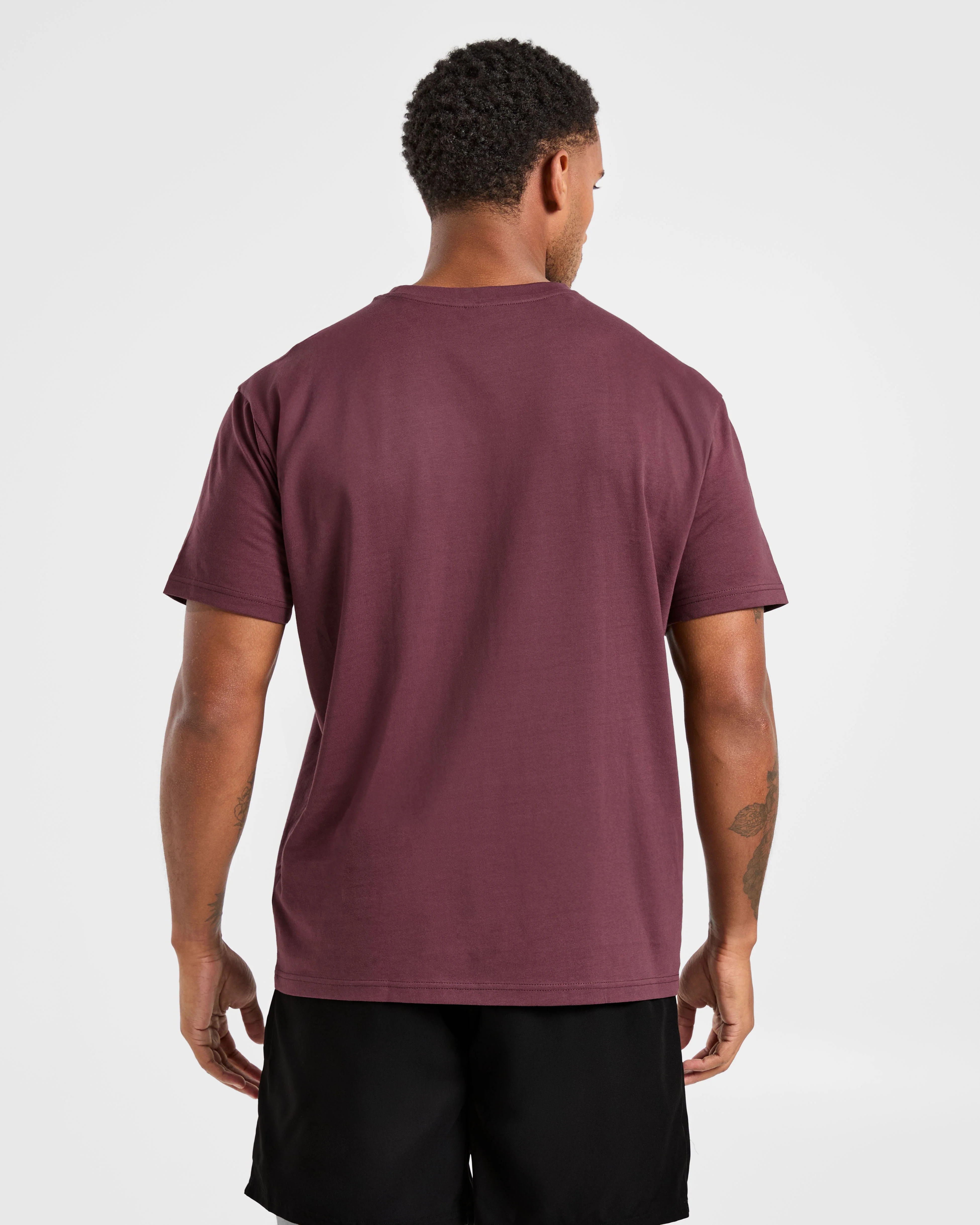 Essential T Shirt - Dark Plum - Image 2