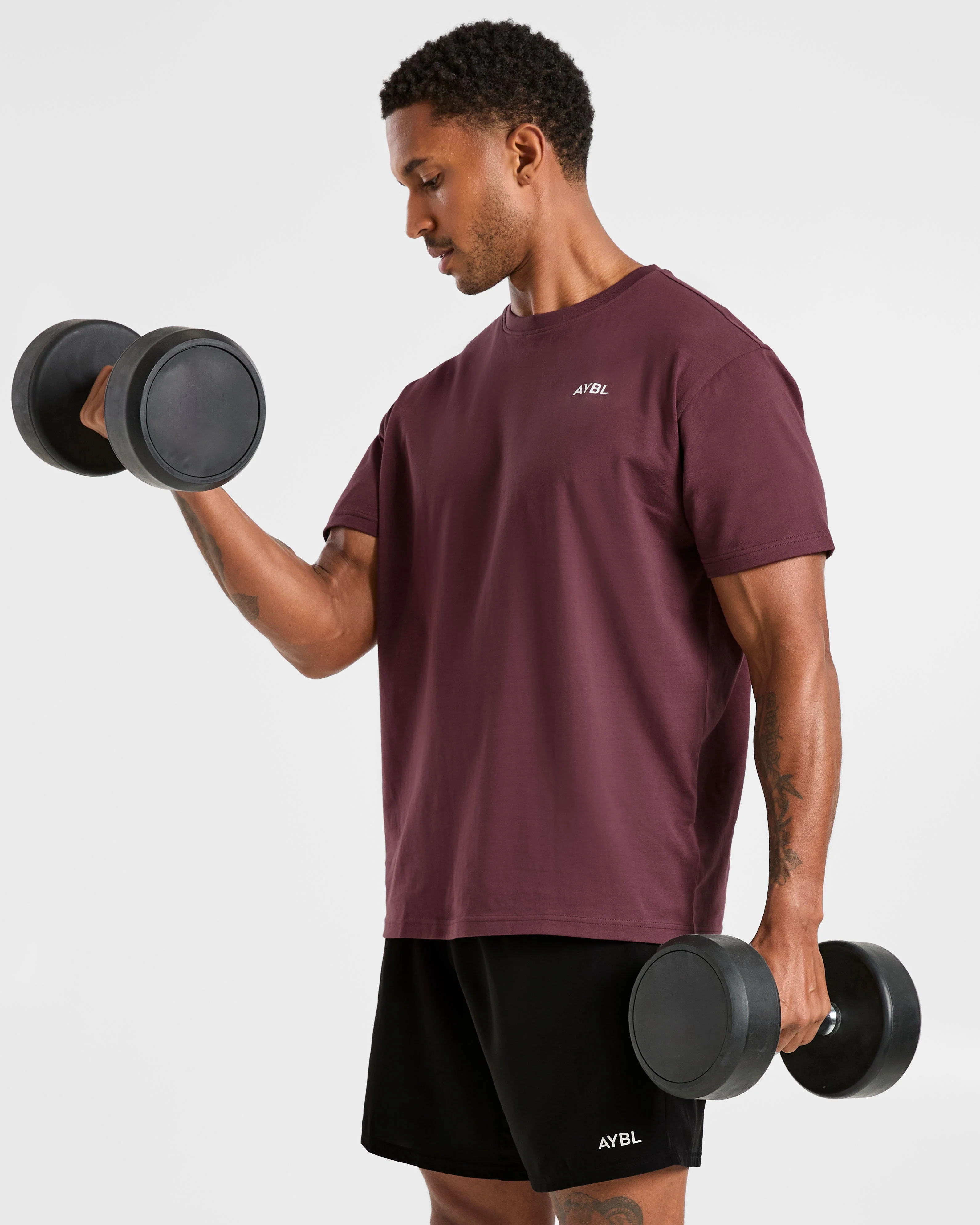 Essential T Shirt - Dark Plum - Image 7
