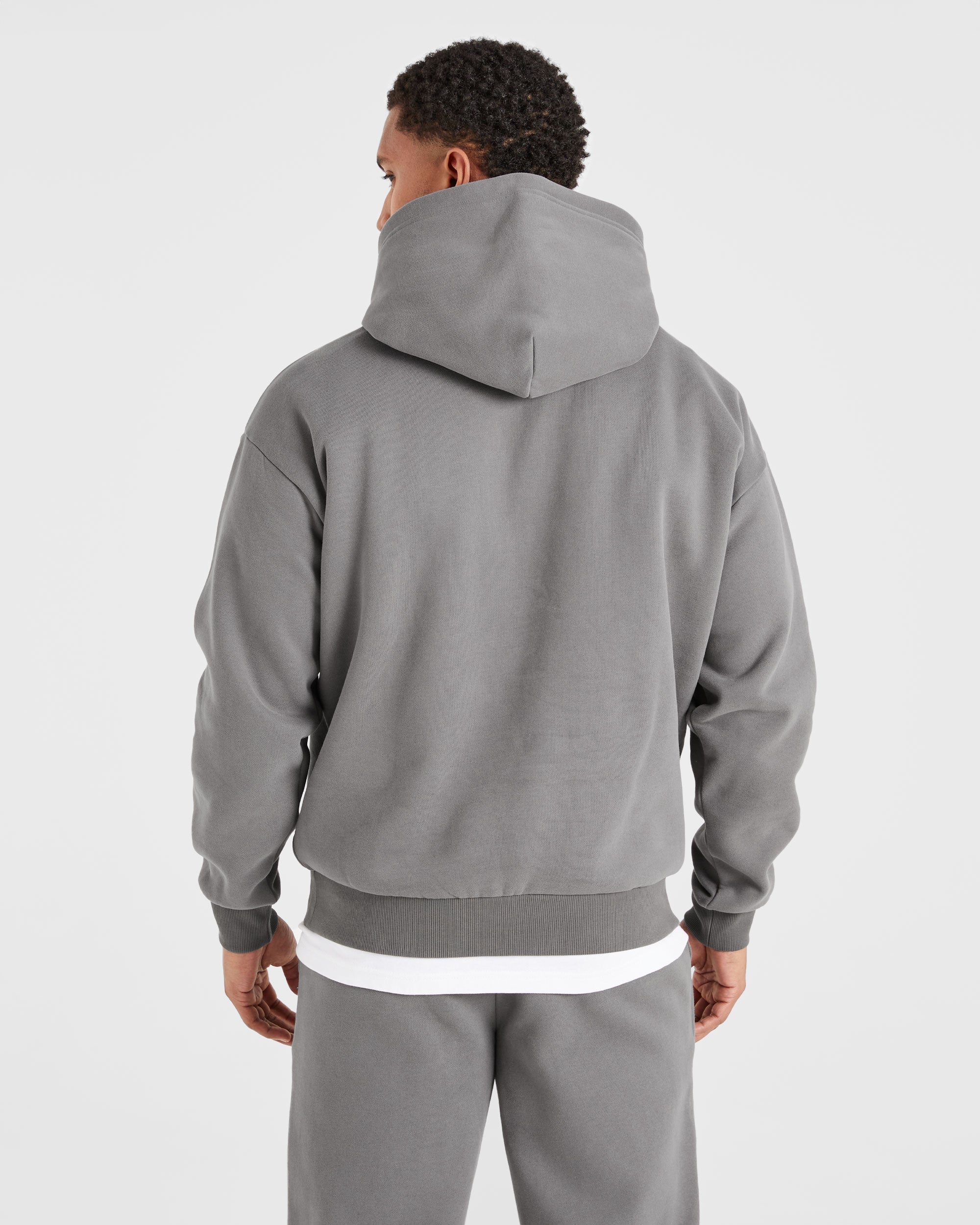 Etched Hoodie - Steel Grey - Image 2