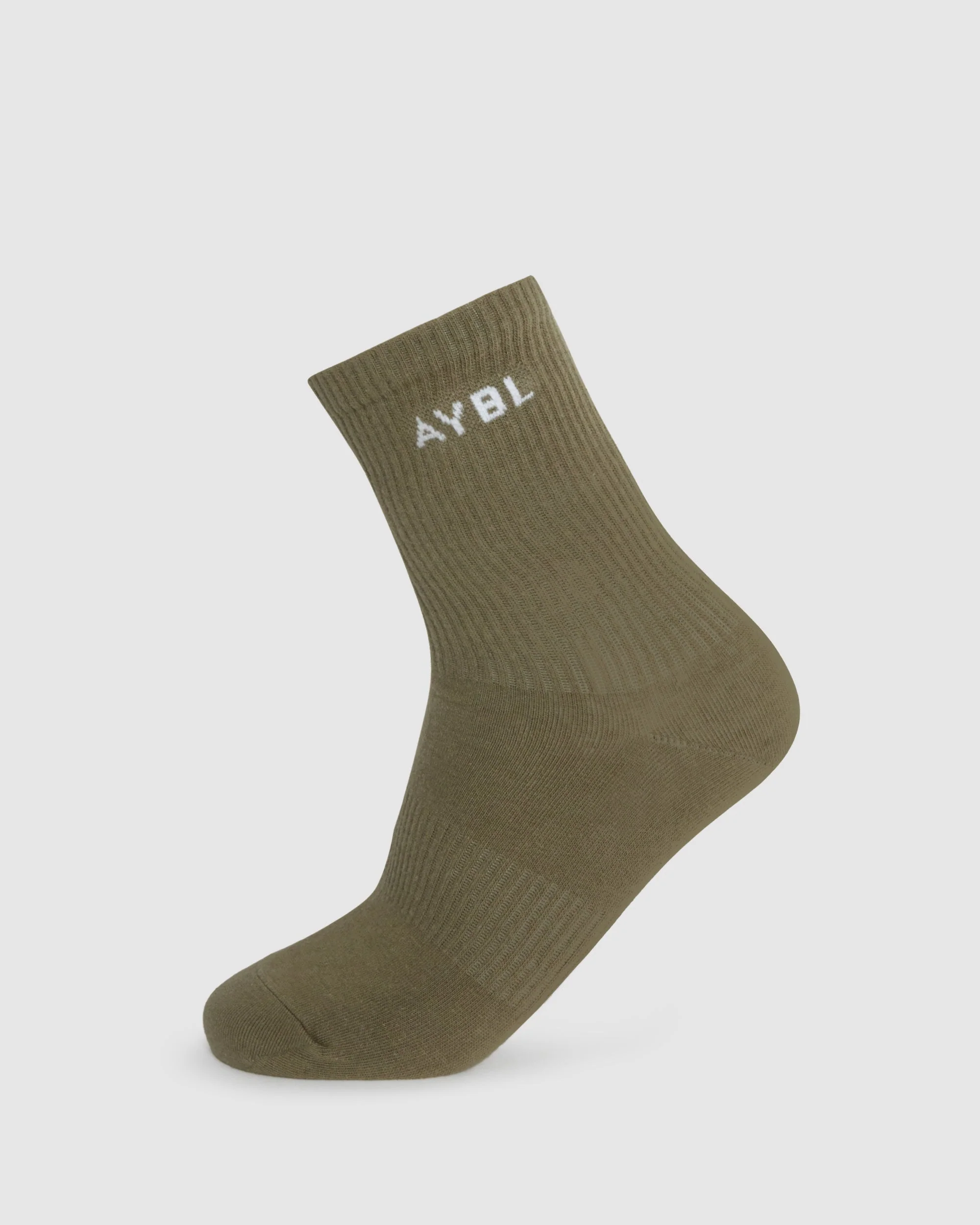 Everyday Crew Socks (3 Pack) - Khaki/Beige/Blanc - Image 2