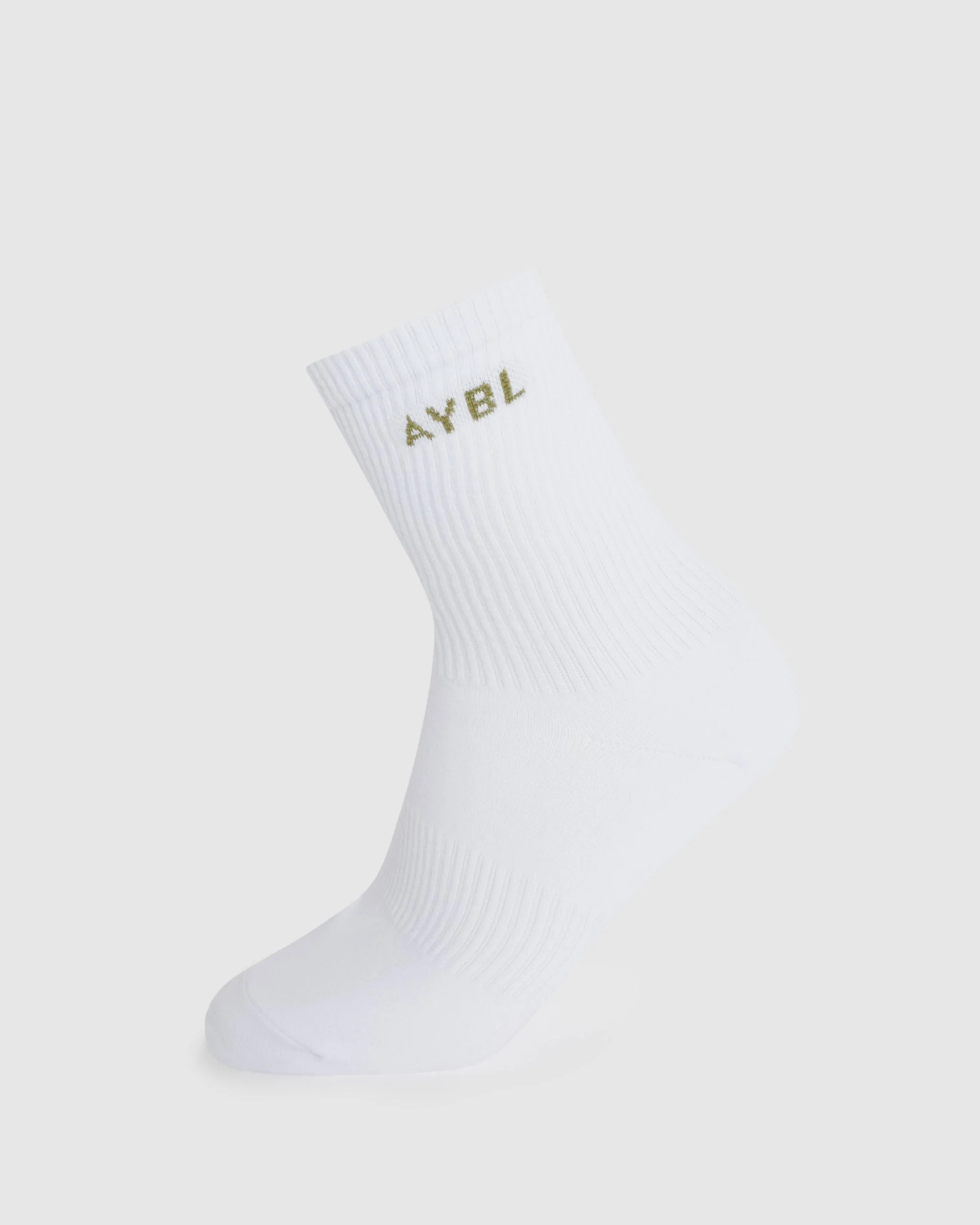 Everyday Crew Socks (3 Pack) - Khaki/Beige/Blanc - Image 3