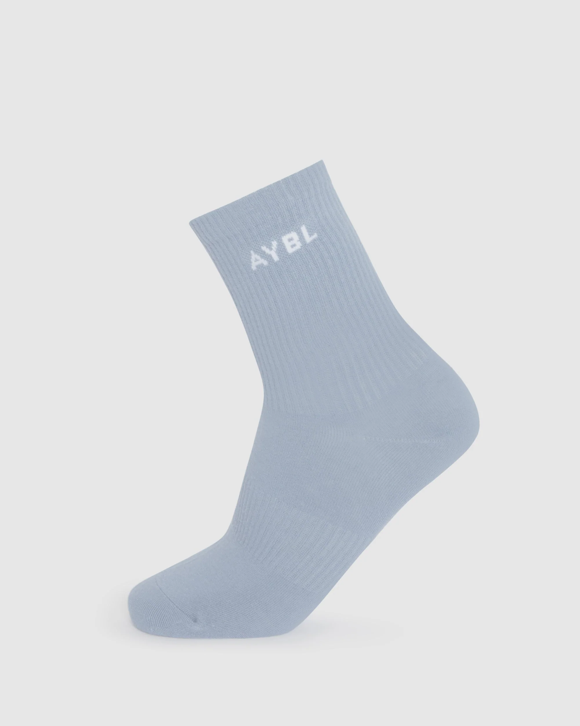 Everyday Crew Socks (3 Pack) - Slate Bleu/Light Bleu/Blanc - Image 2