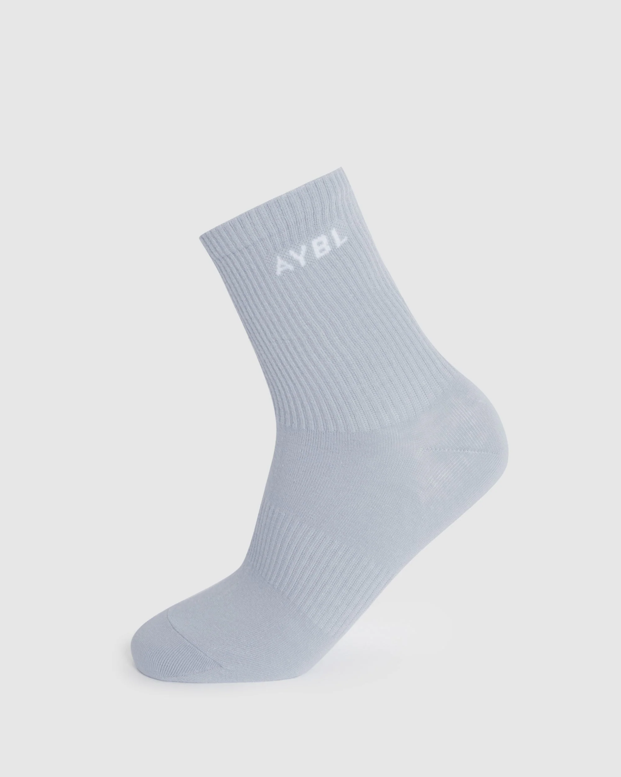 Everyday Crew Socks (3 Pack) - Slate Bleu/Light Bleu/Blanc - Image 4