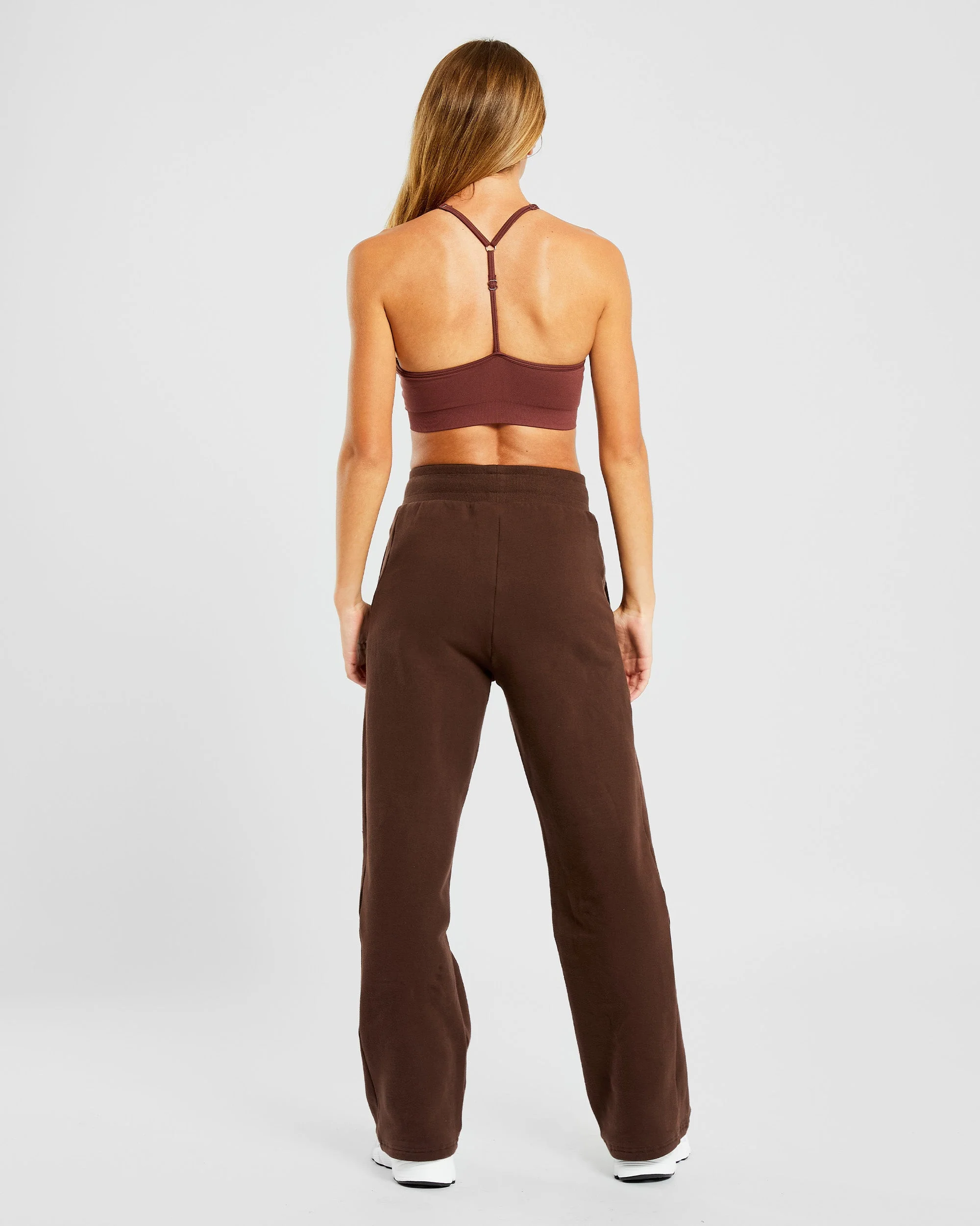Everyday Relaxed Straight Leg Joggers - Marron - Image 4