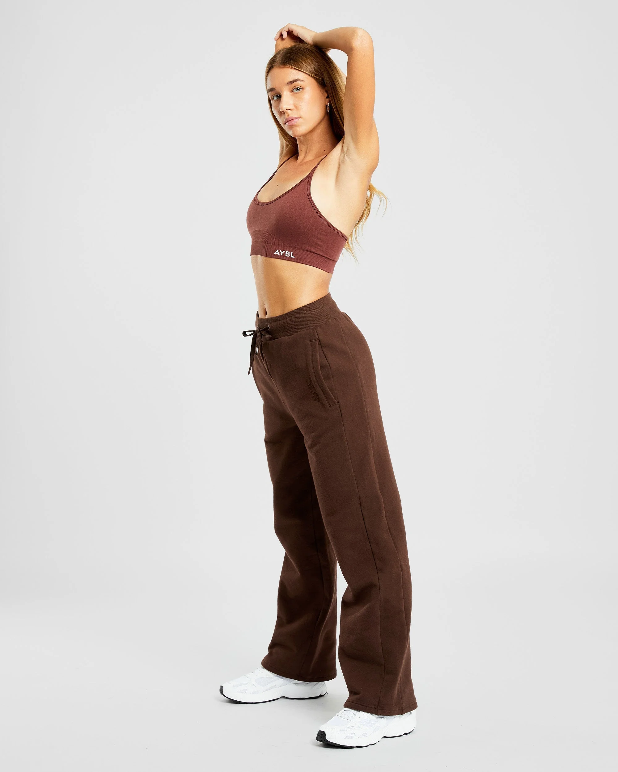 Everyday Relaxed Straight Leg Joggers - Marron - Image 7