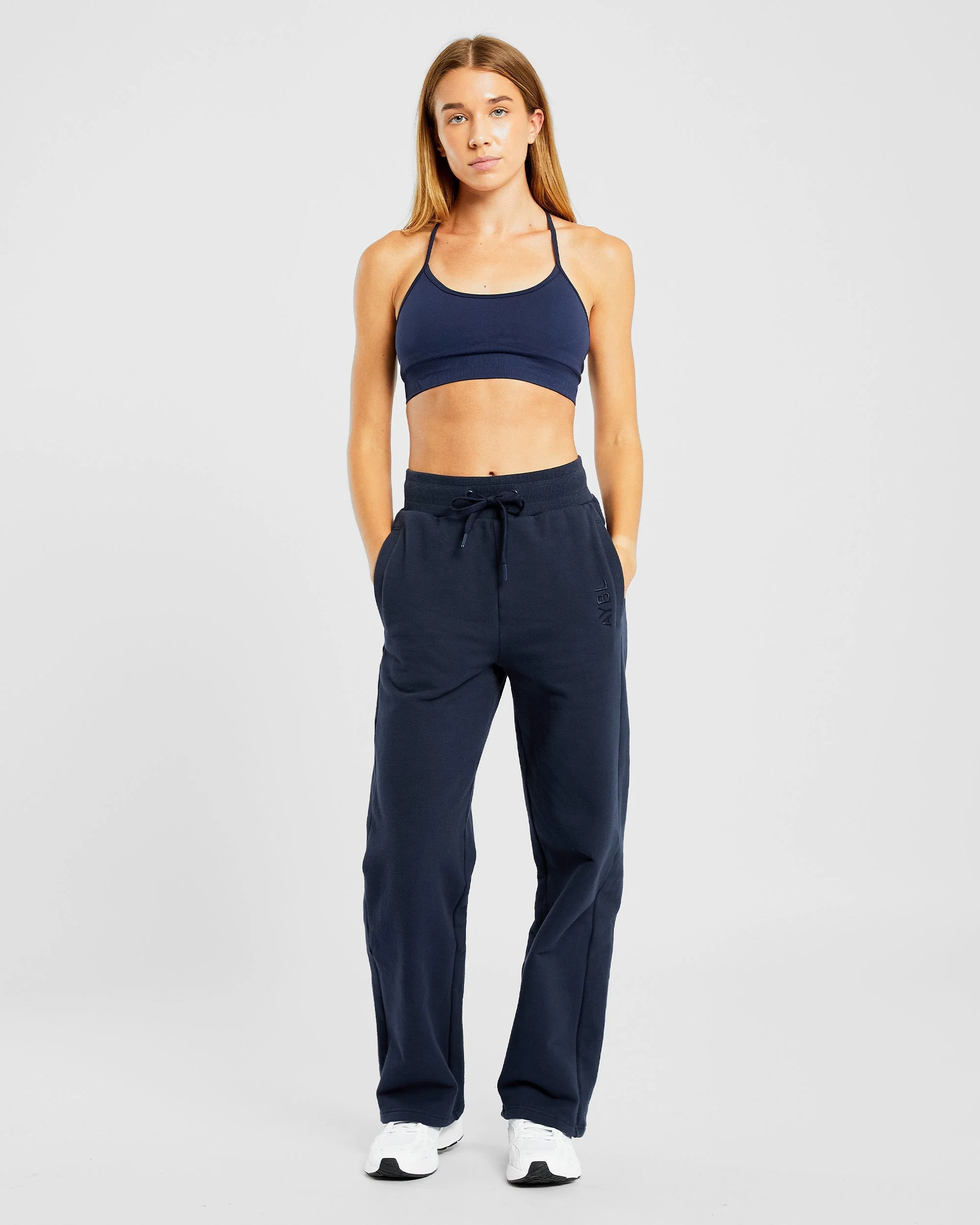 Everyday Relaxed Straight Leg Joggers - Navy - Image 3