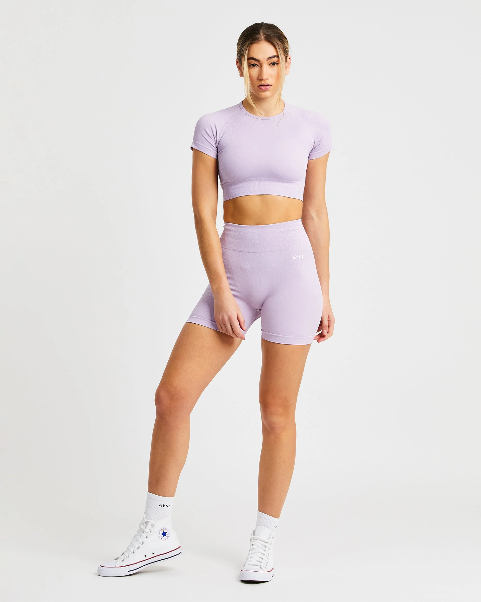 Evolve Speckle Seamless Shorts - Lilac - Image 3