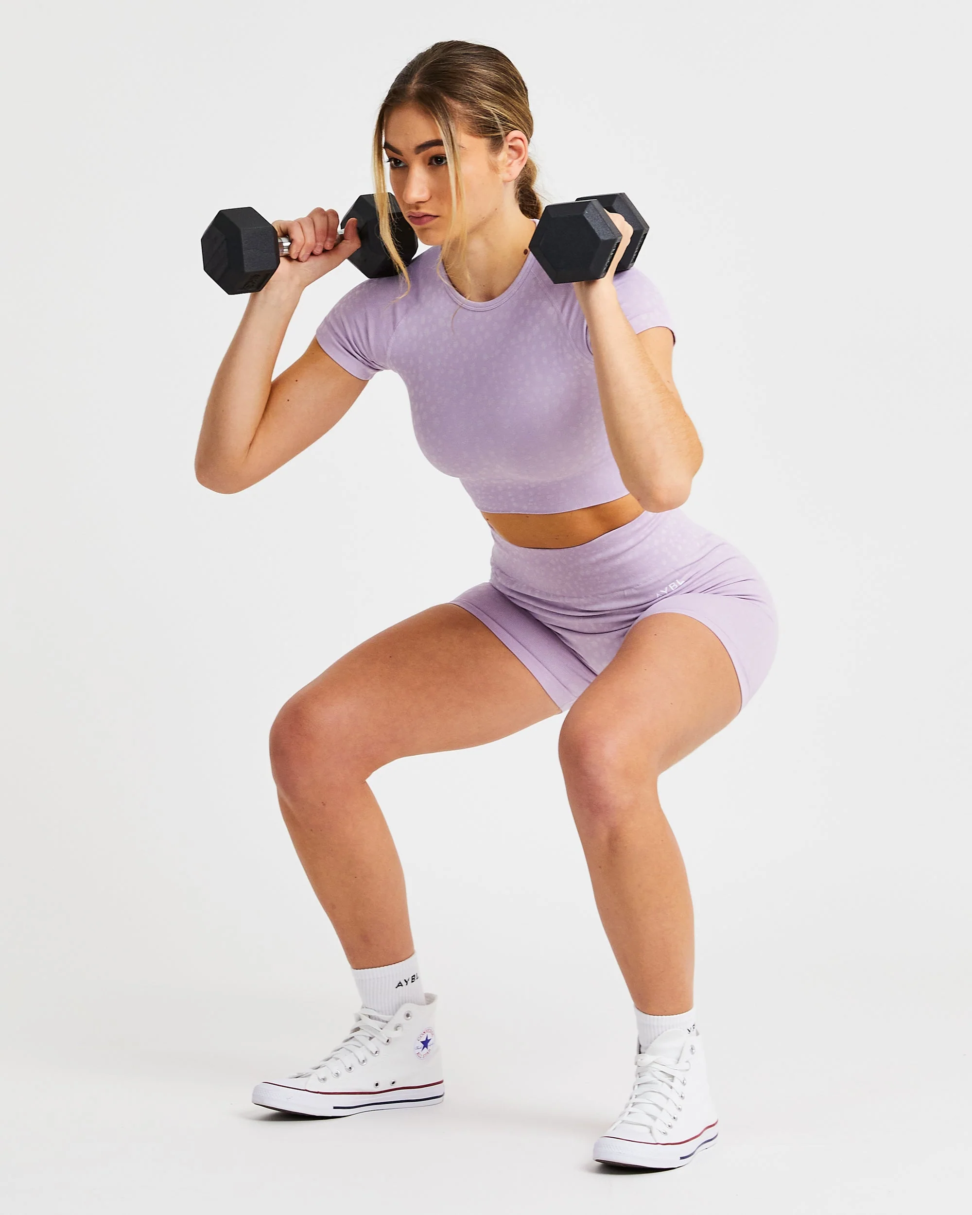 Evolve Speckle Seamless Shorts - Lilac - Image 6