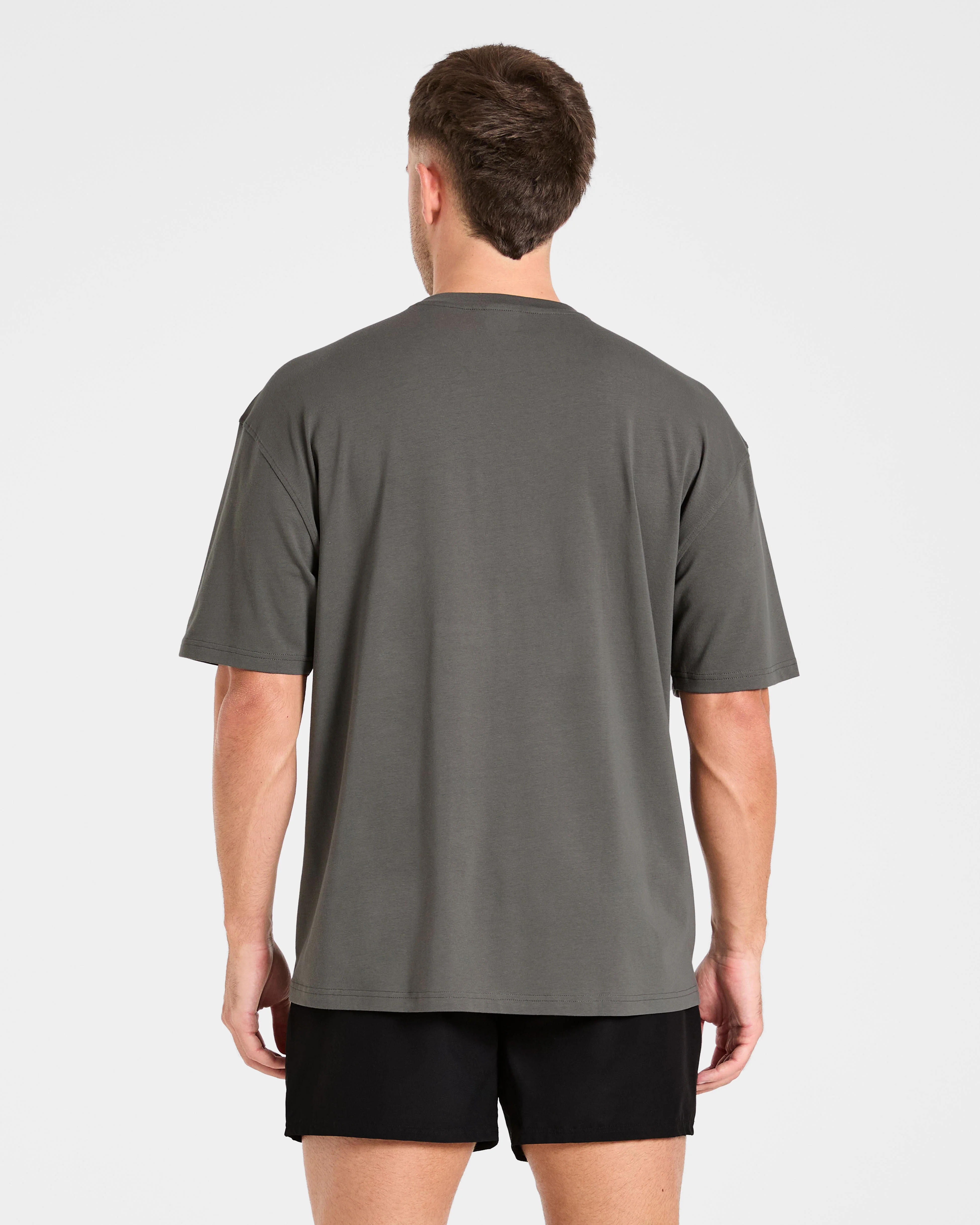 Force Oversized T Shirt - Charcoal - Image 2