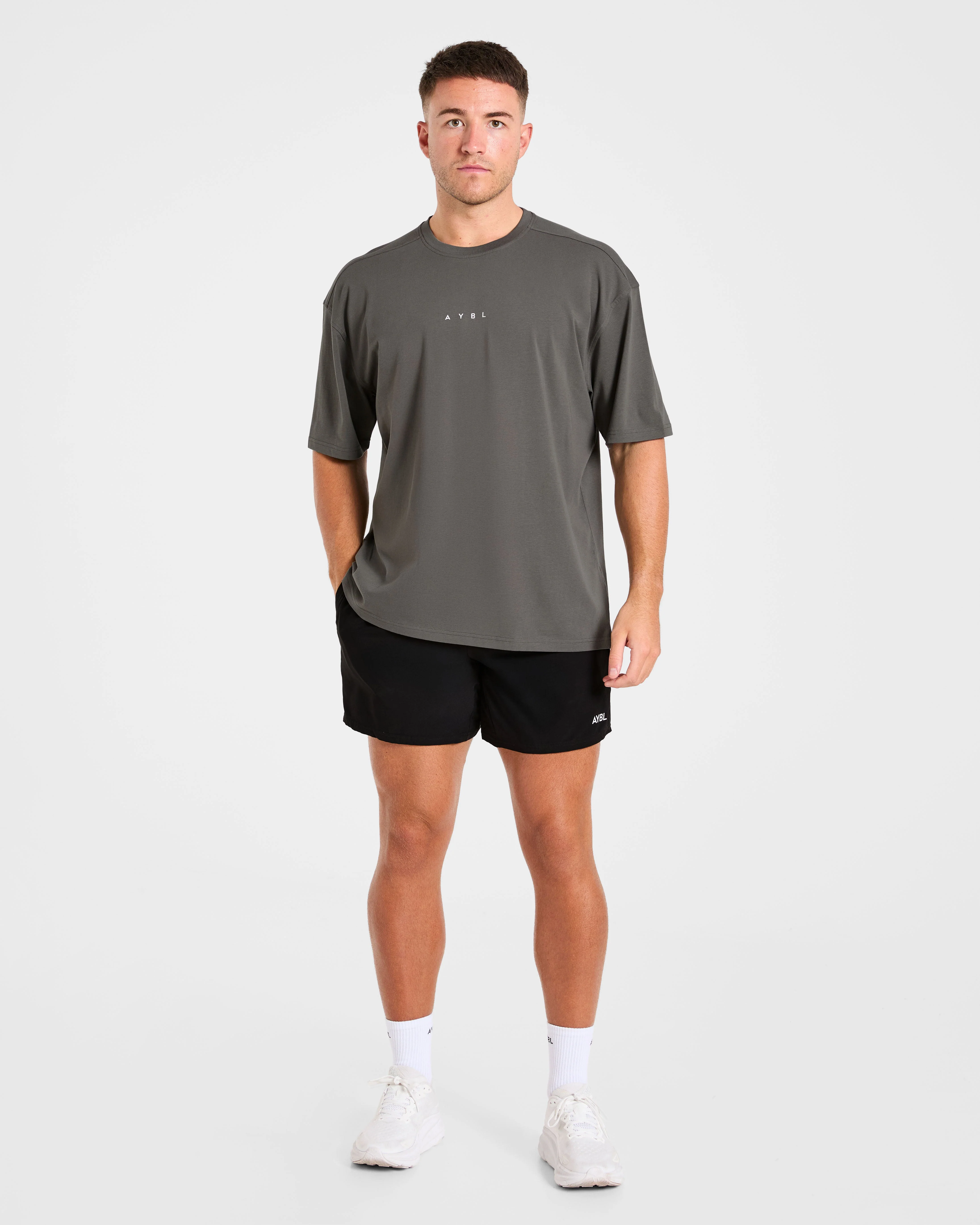 Force Oversized T Shirt - Charcoal - Image 3