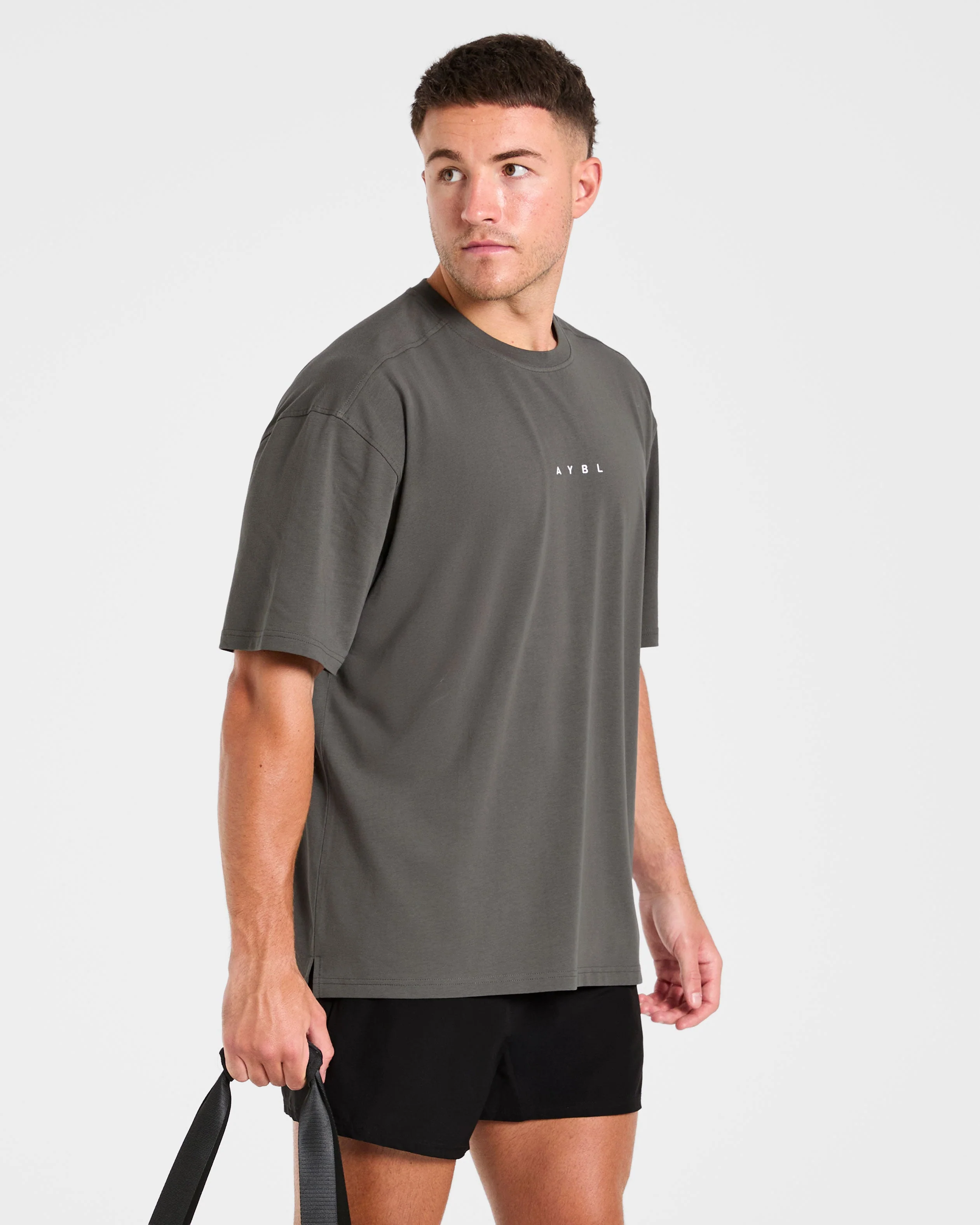 Force Oversized T Shirt - Charcoal - Image 8