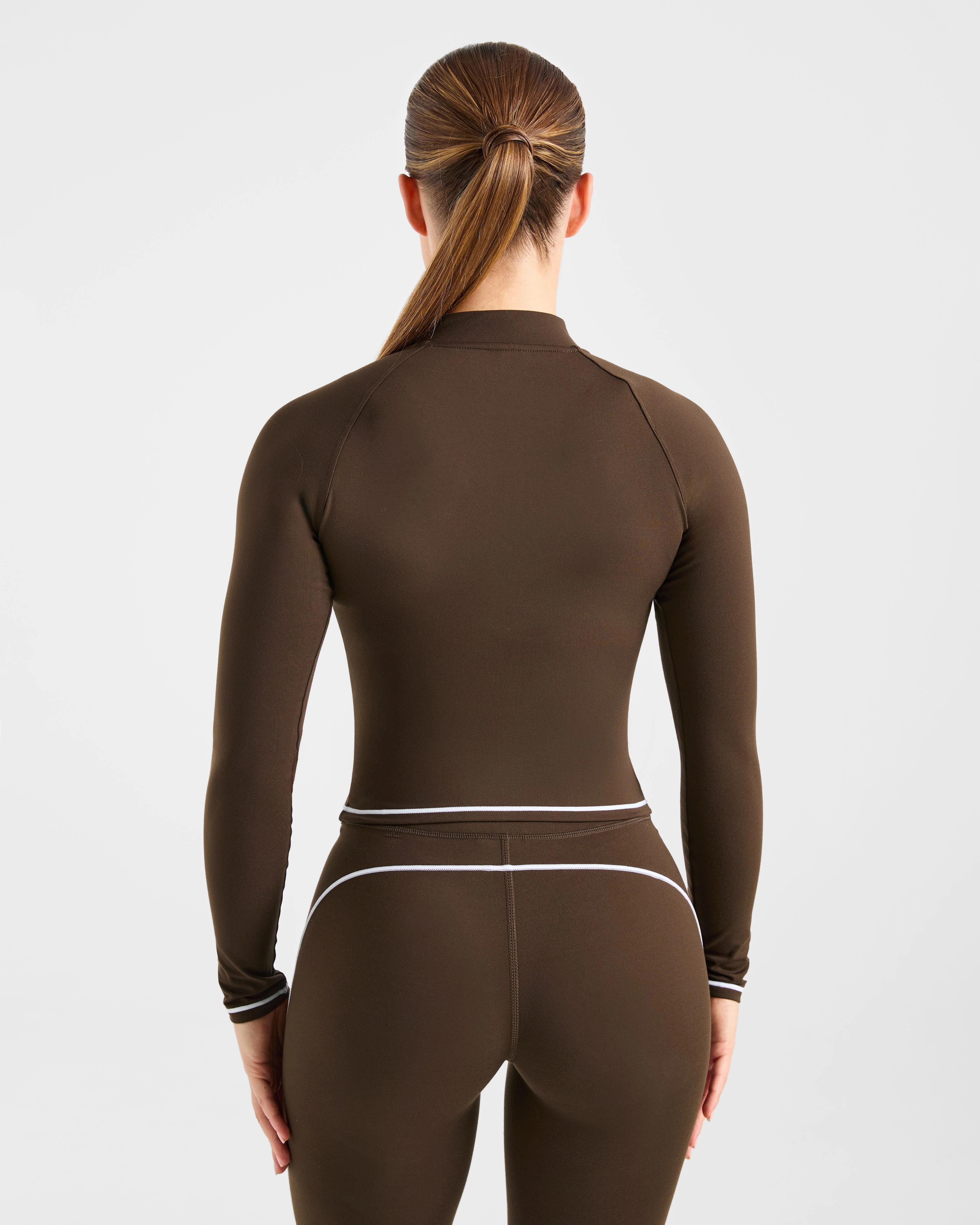 Form Zip Up Jacket - Coffee Bean - Image 2