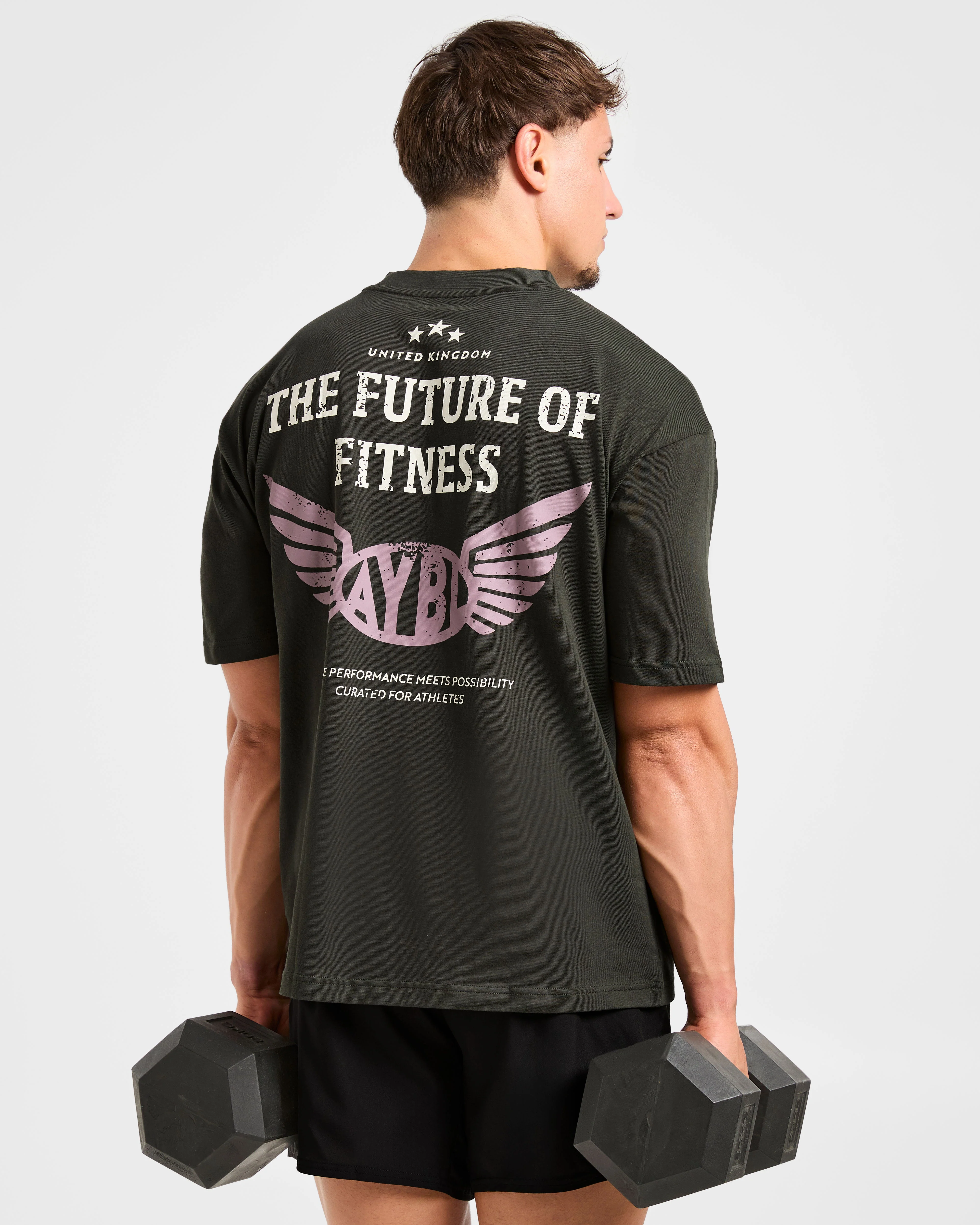 Future Fitness Oversized T Shirt - Charcoal/Mauve - Image 8
