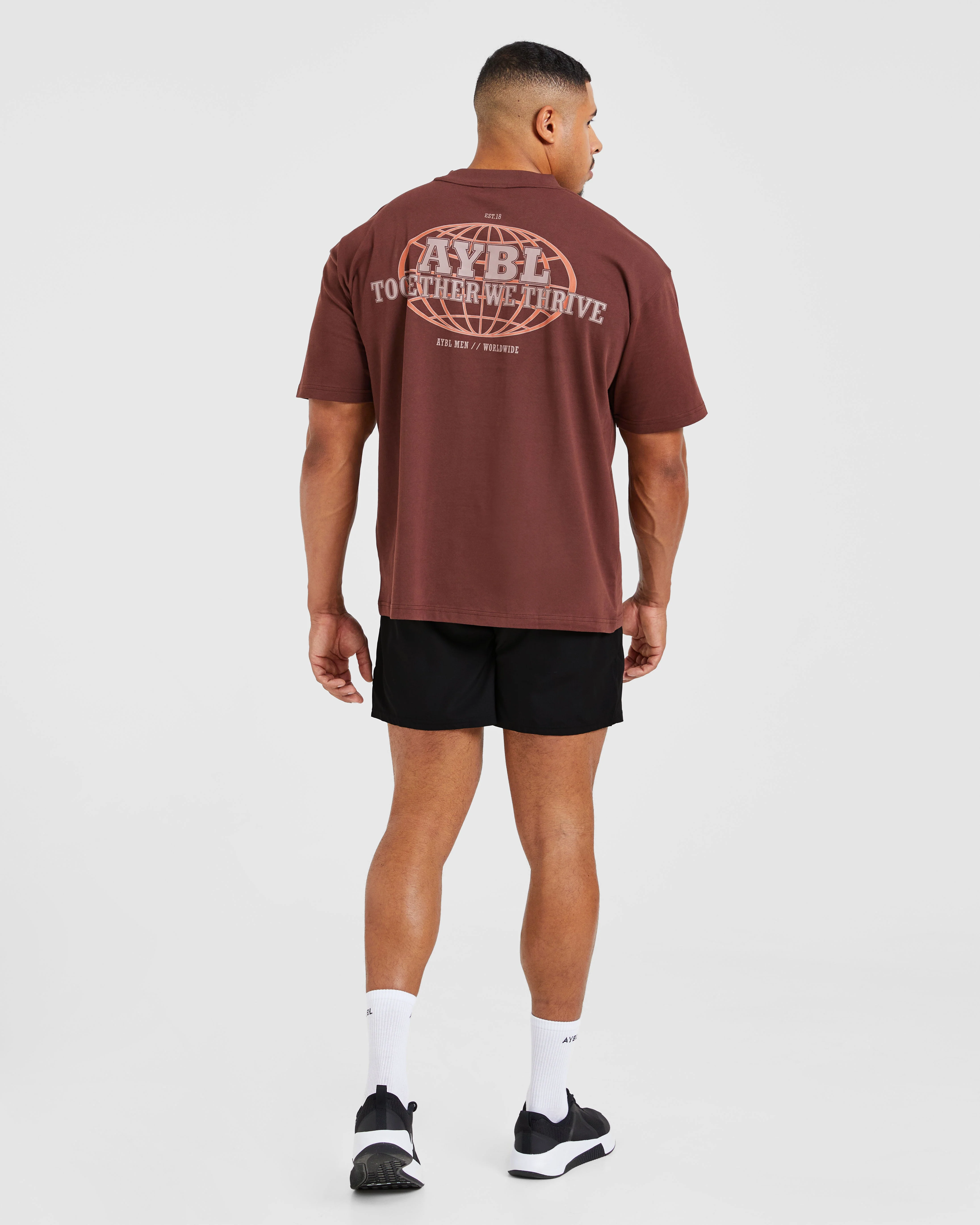 Global Oversized T Shirt - Burnt Rouge - Image 4