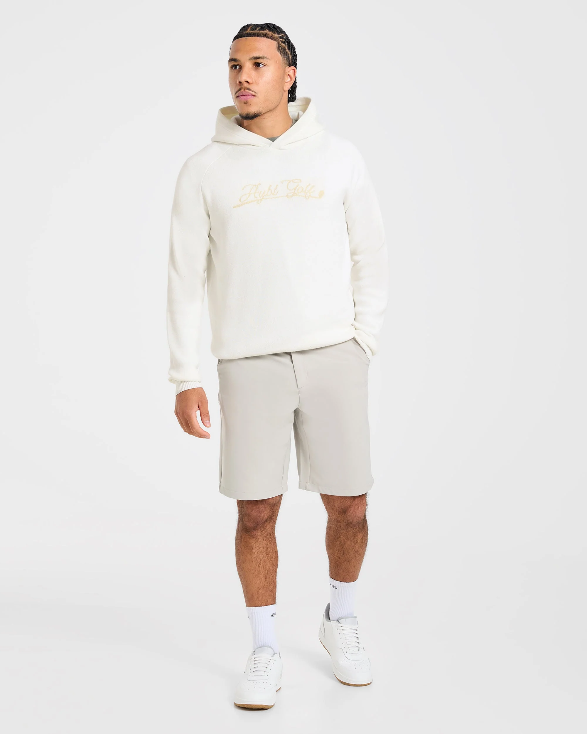 Golf Club Knitted Hoodie - Off Blanc - Image 3