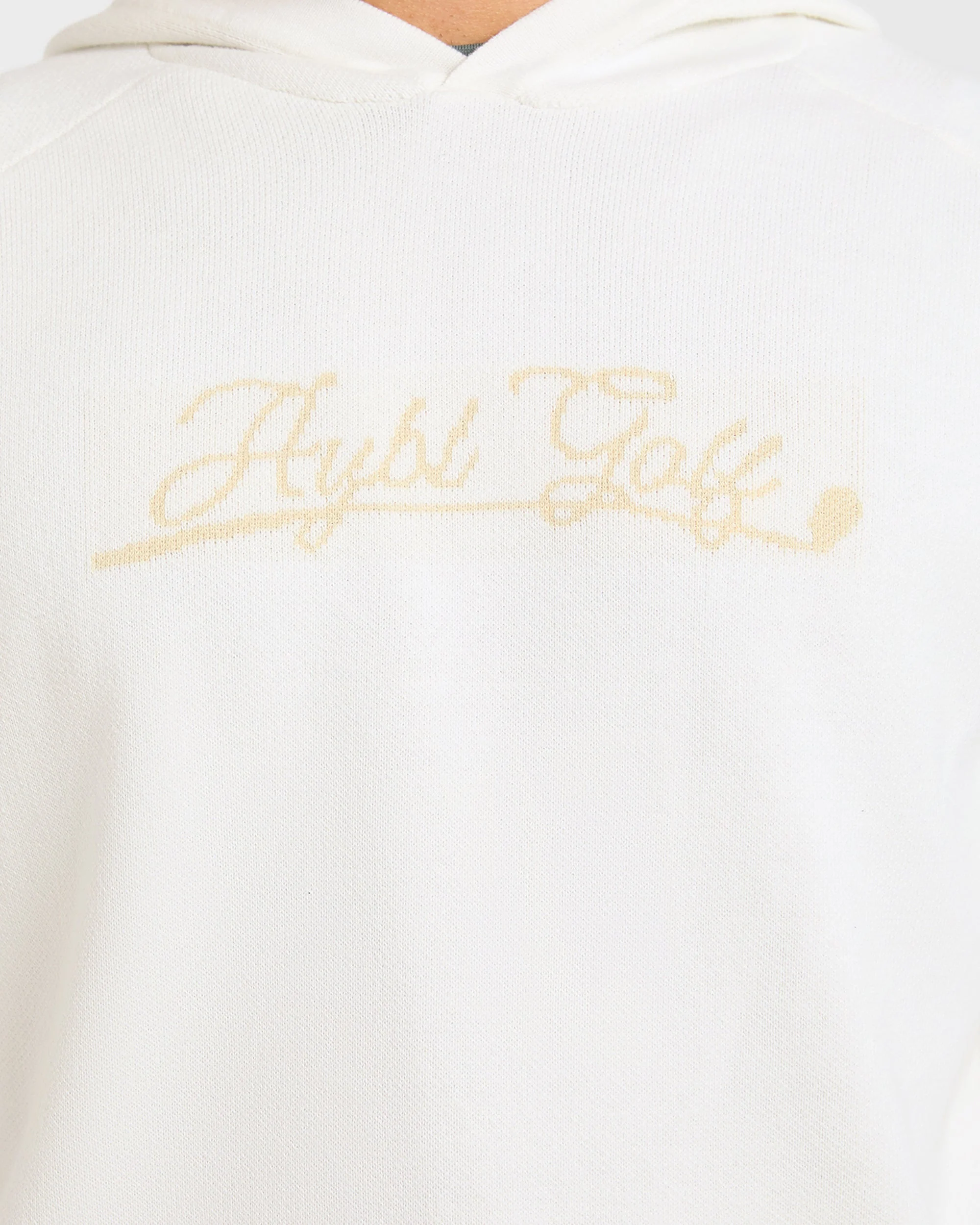 Golf Club Knitted Hoodie - Off Blanc - Image 5