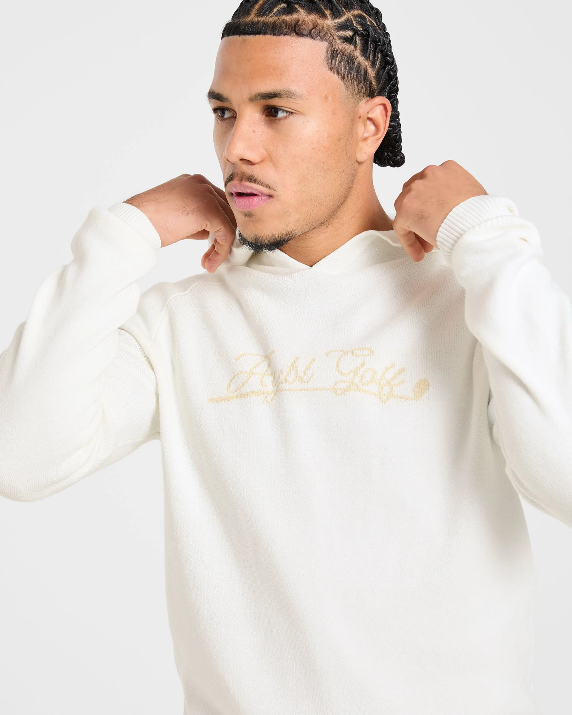 Golf Club Knitted Hoodie - Off Blanc - Image 8