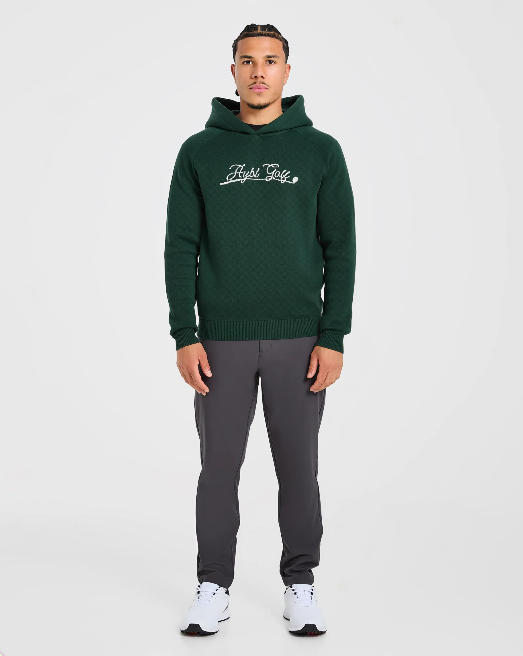 Golf Club Knitted Hoodie - Pine Vert - Image 3