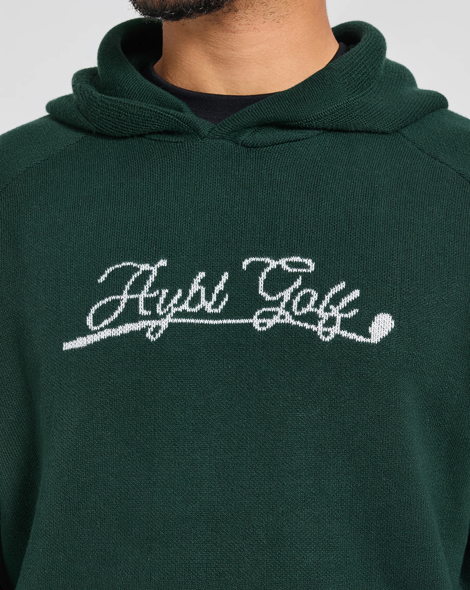 Golf Club Knitted Hoodie - Pine Vert - Image 5