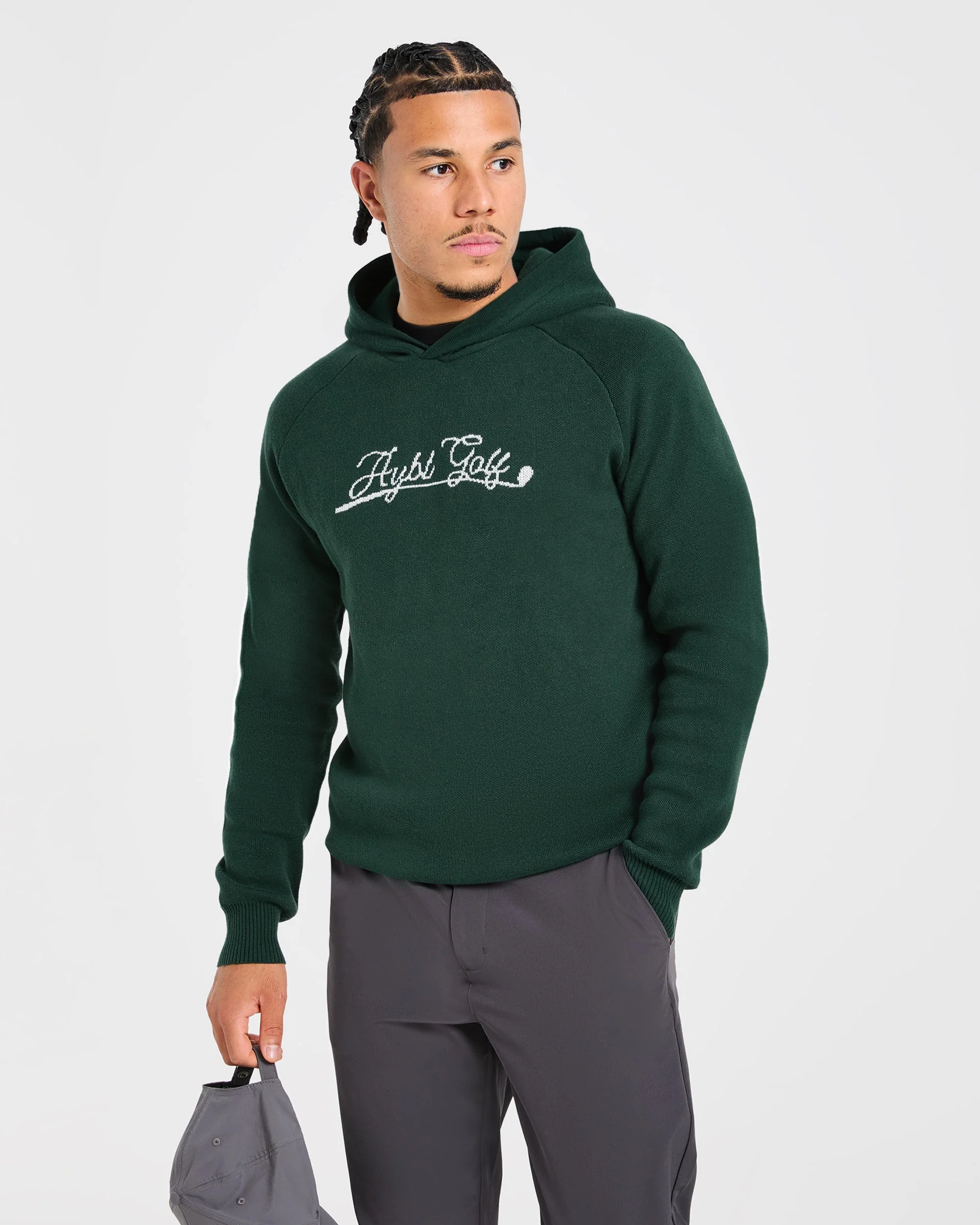 Golf Club Knitted Hoodie - Pine Vert - Image 7